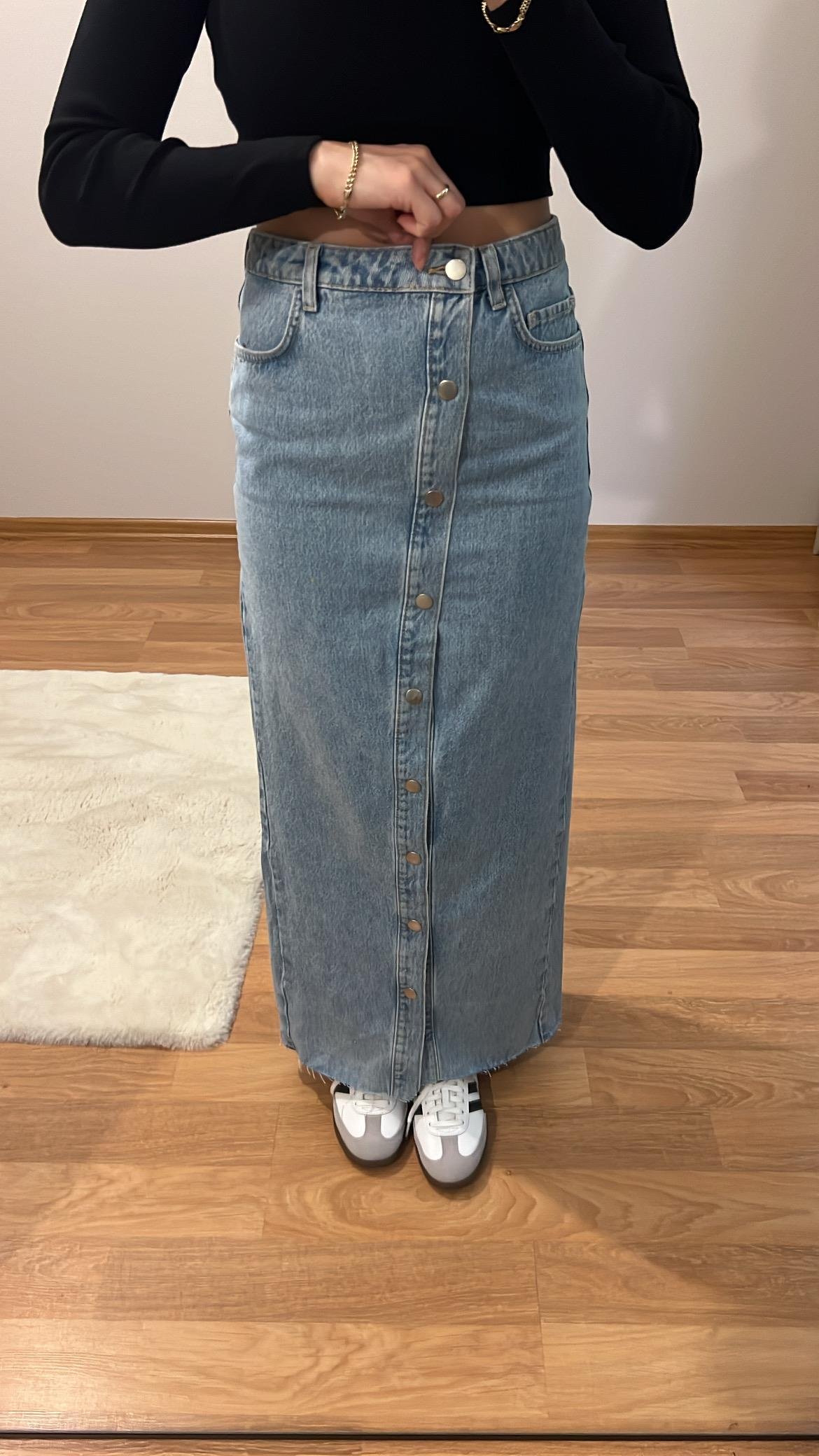 GO/M ÇITÇITLI DENİM ETEK 