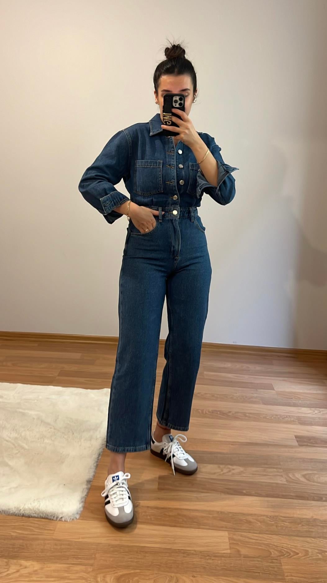 GO/M LACİ DENİM TULUM 