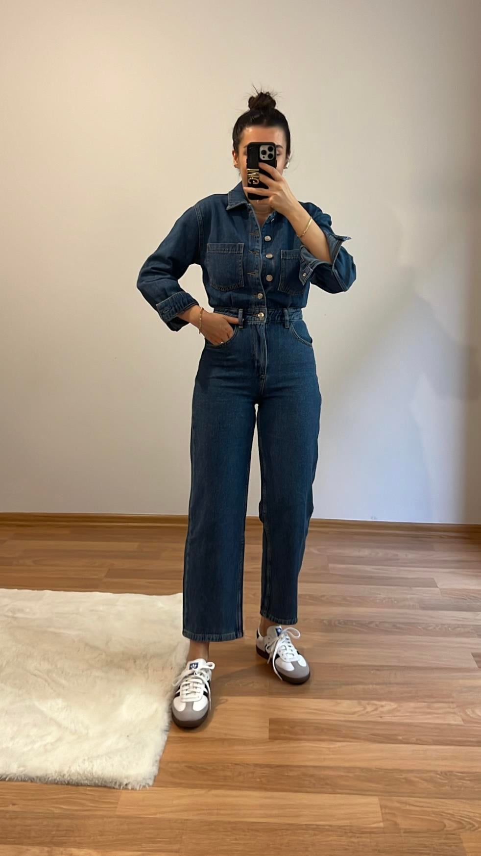 GO/M LACİ DENİM TULUM 