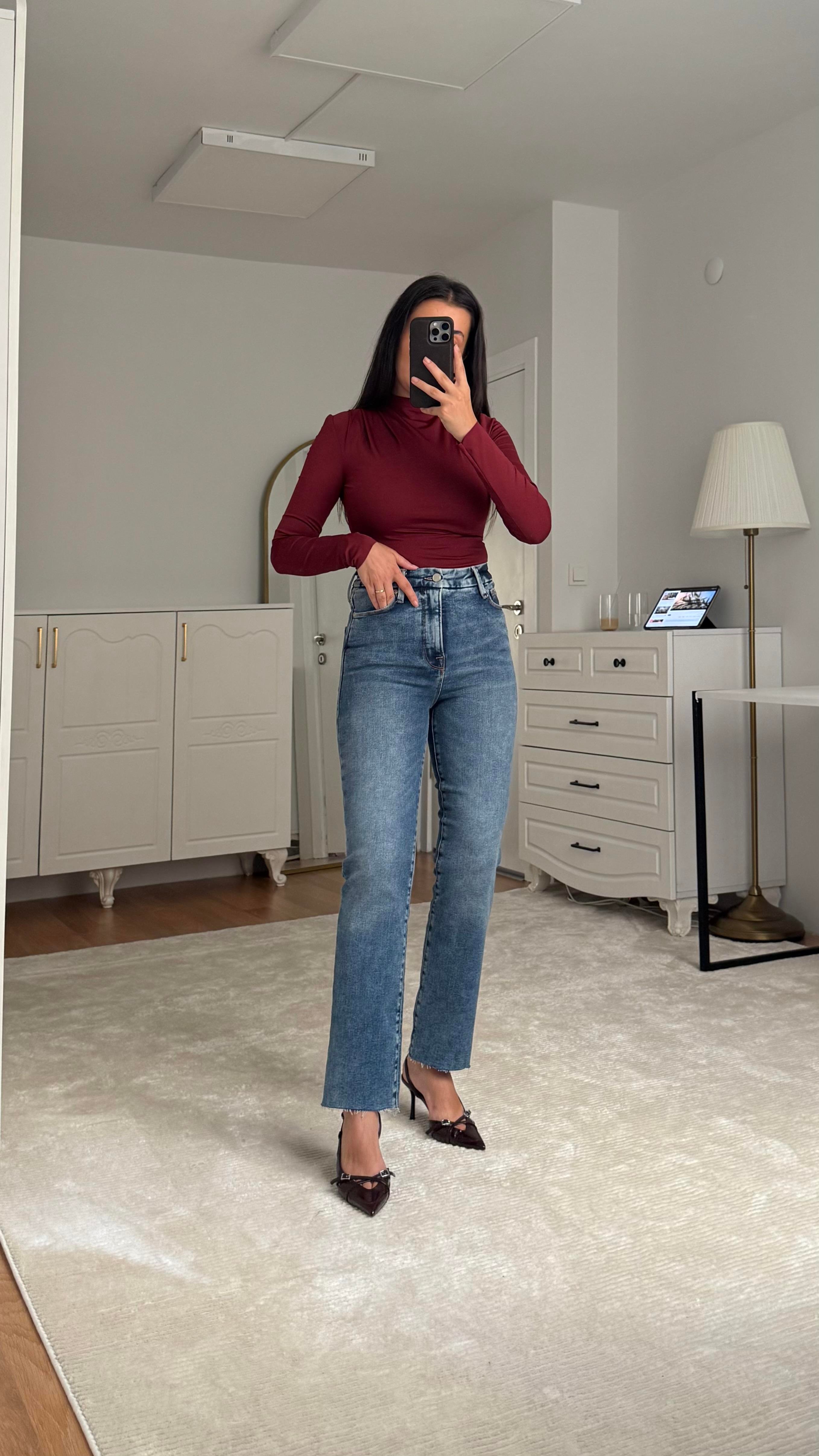 Good Straight Yüksek Bel Jean