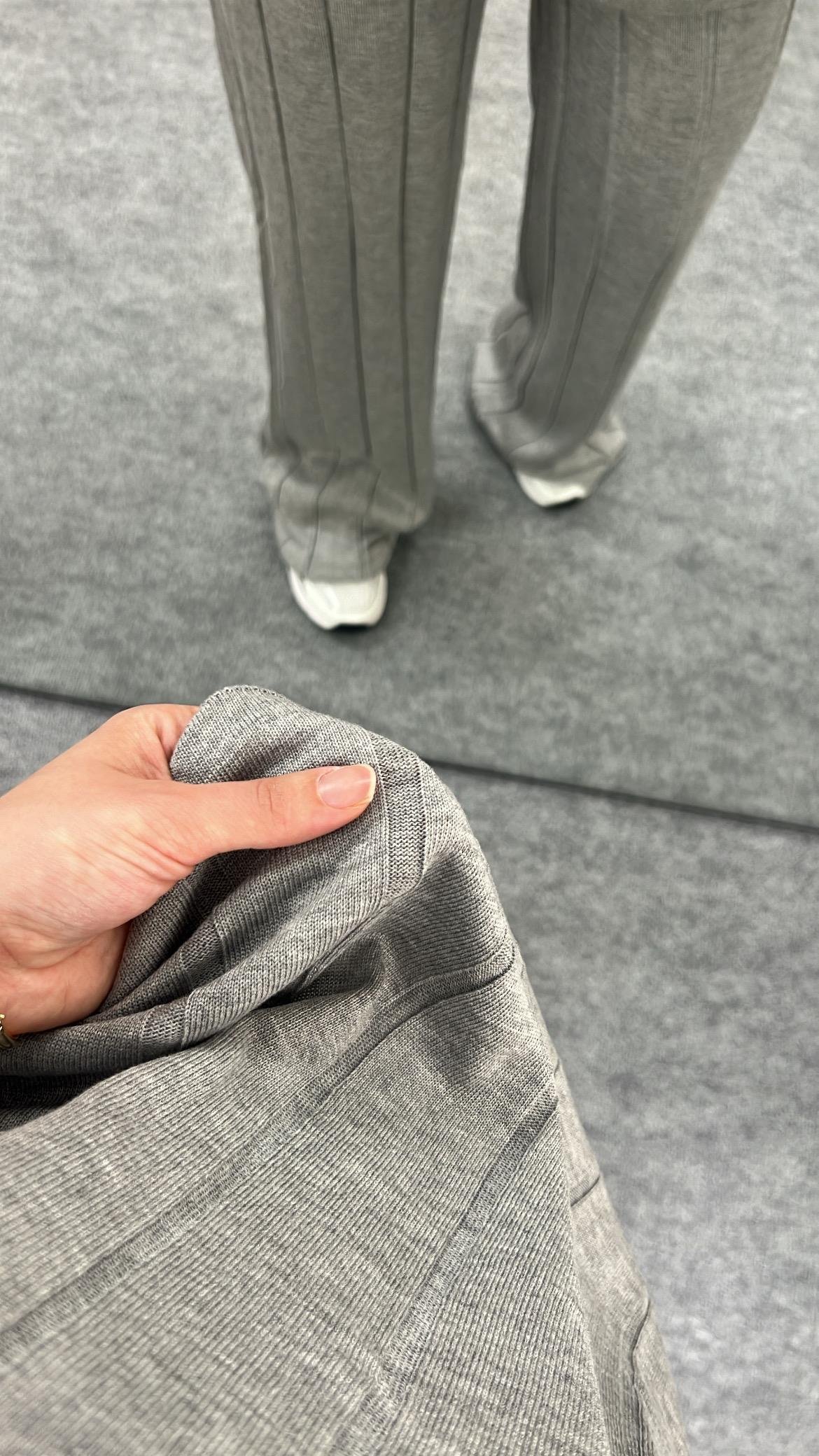 Gri Triko Basıc/Palazzo Takım