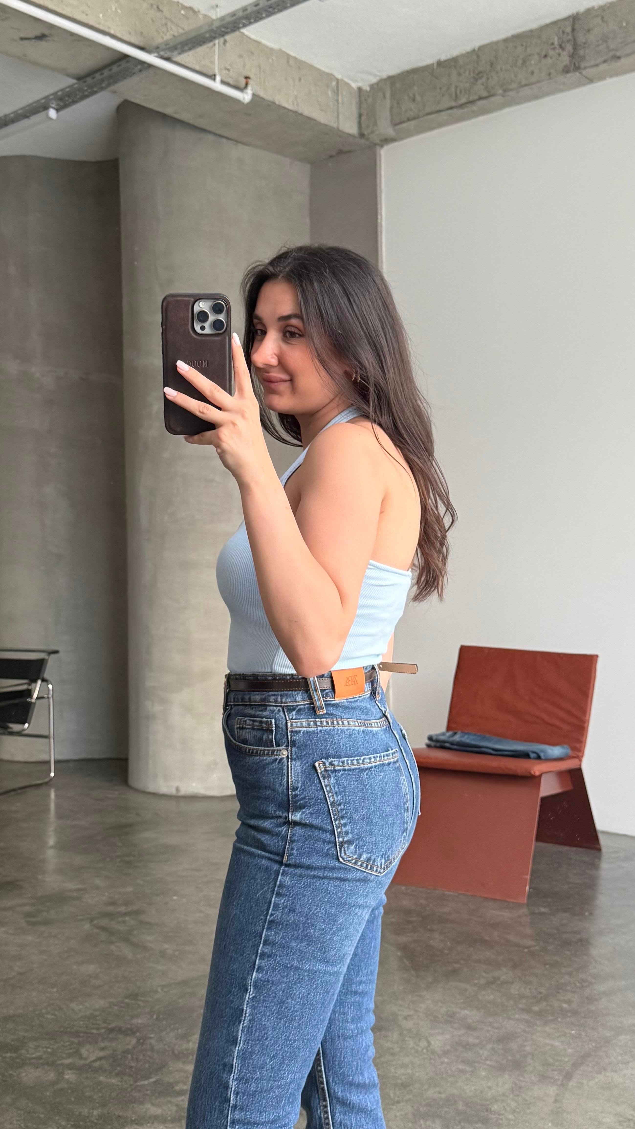 Halter Yaka Soft Mavi