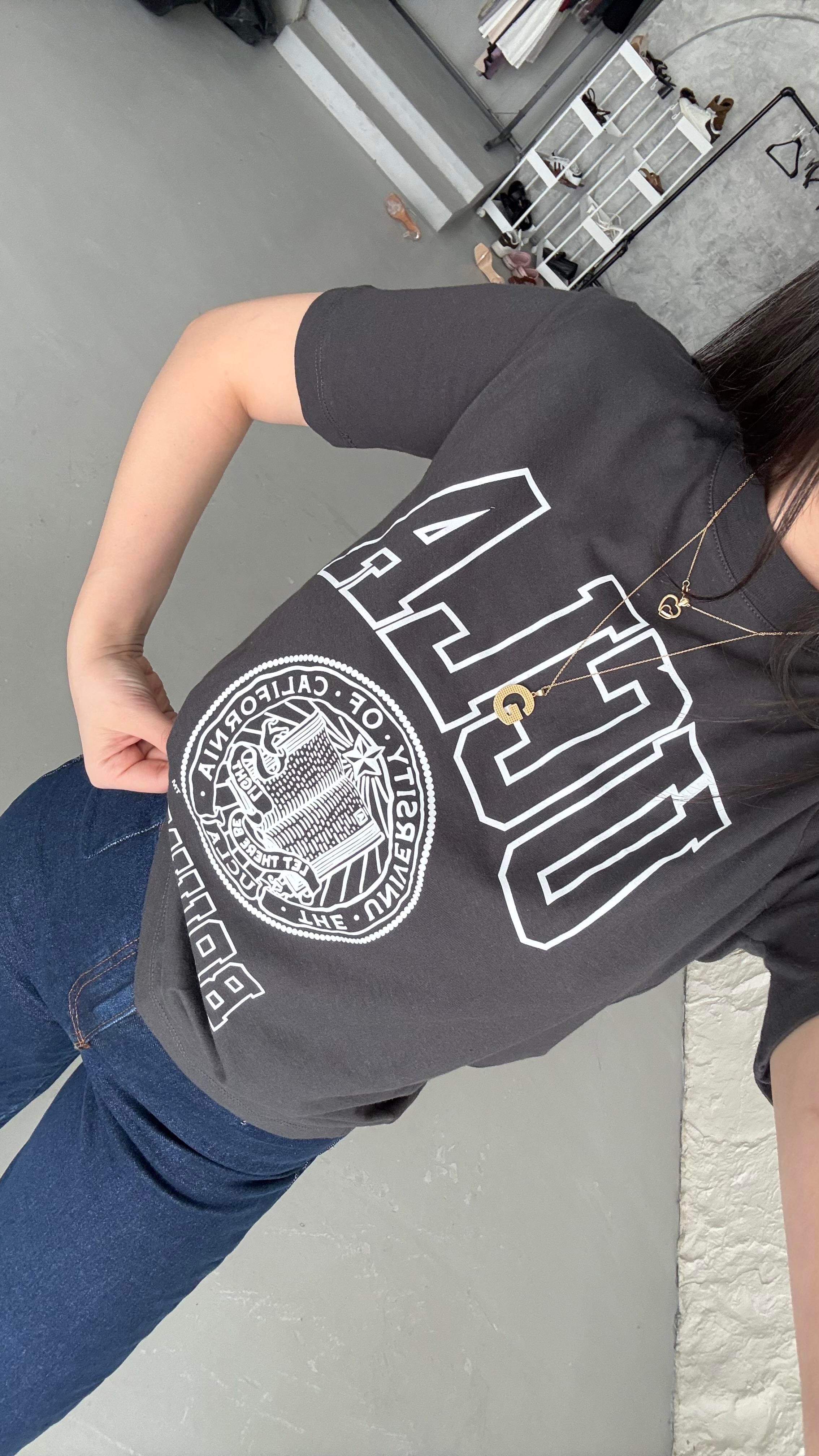 Hn Antrasit Baskı Detaylı Basıc Tişört