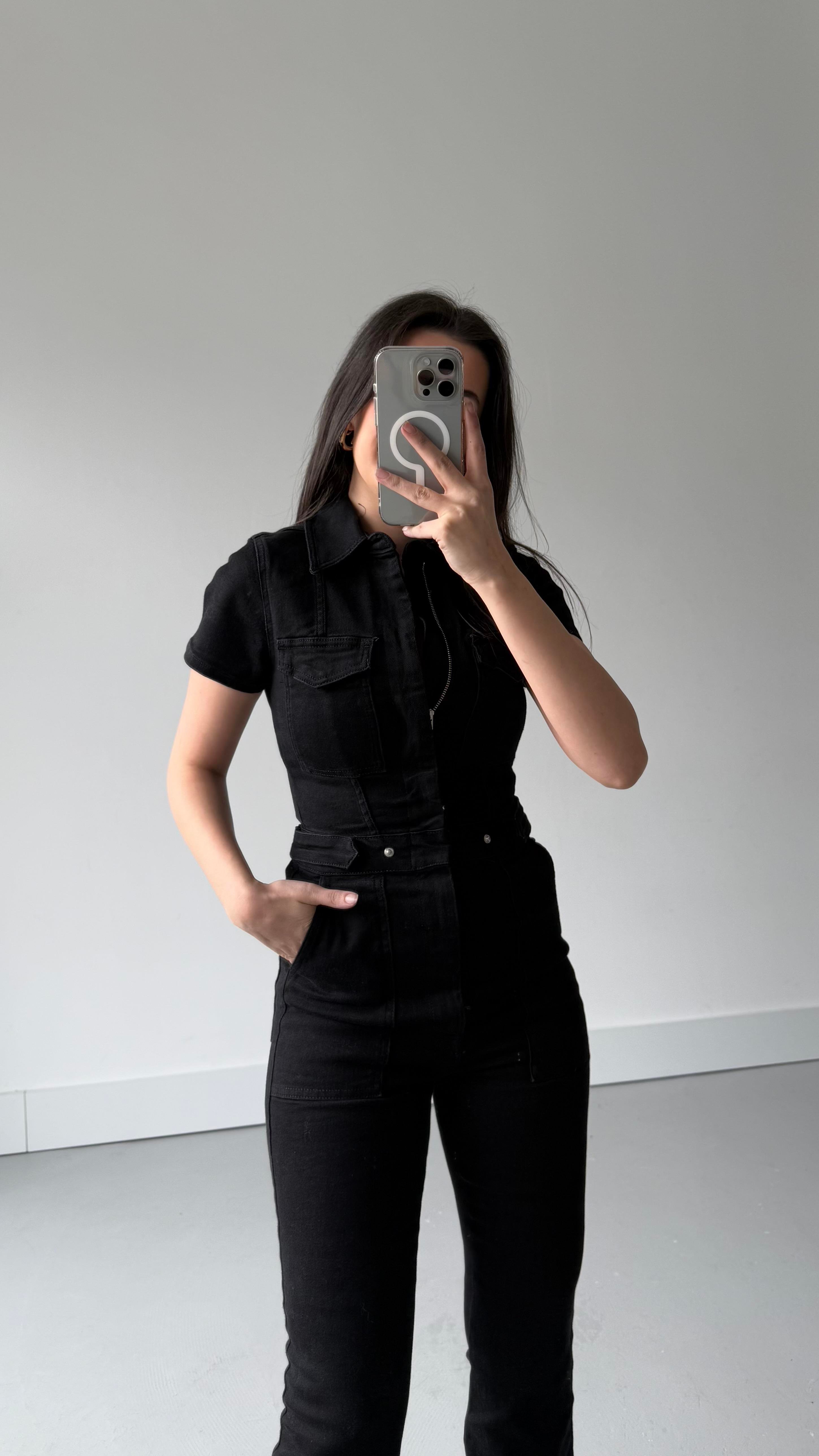 İcan Siyah Premıum Tulum