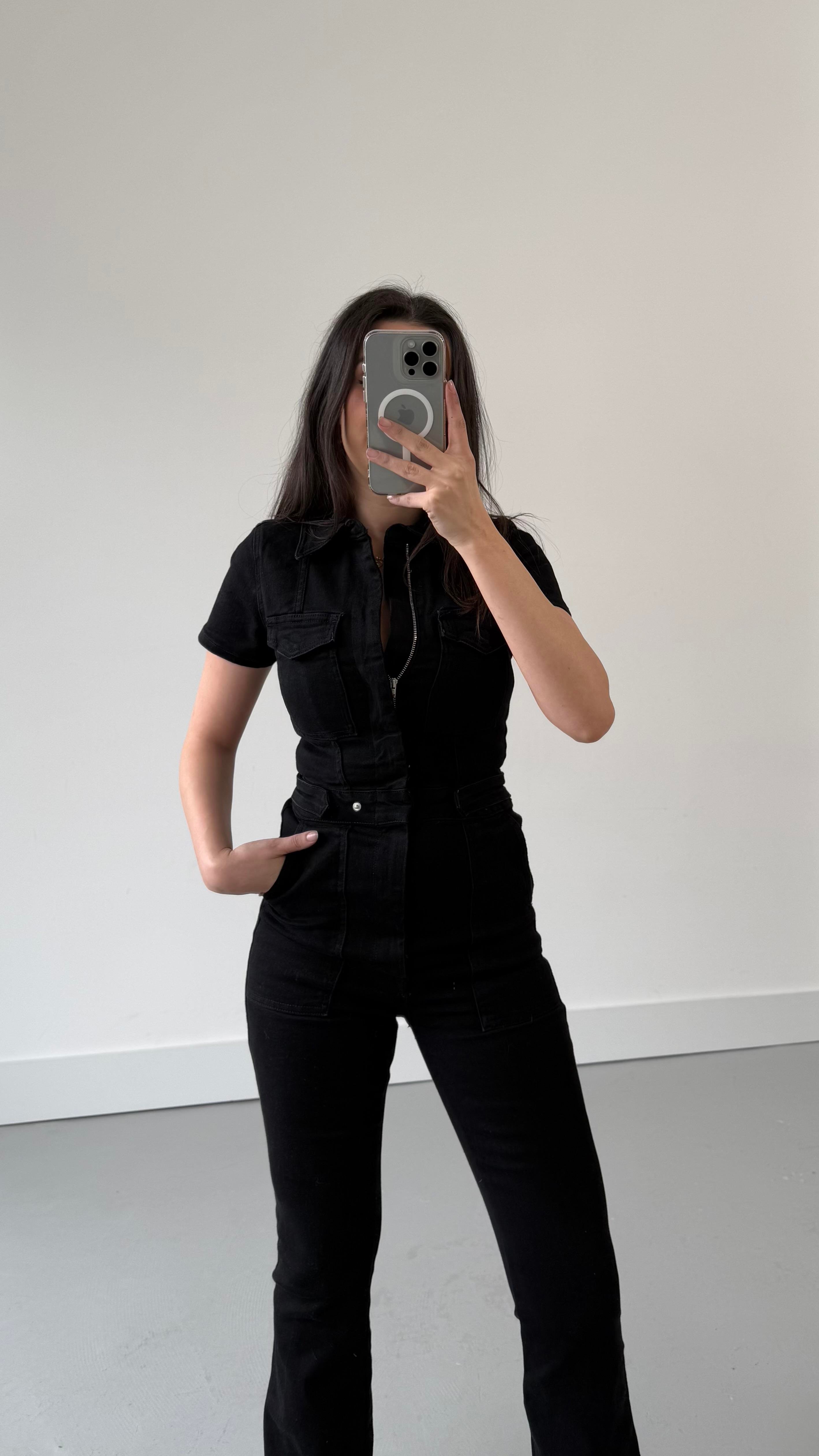 İcan Siyah Premıum Tulum