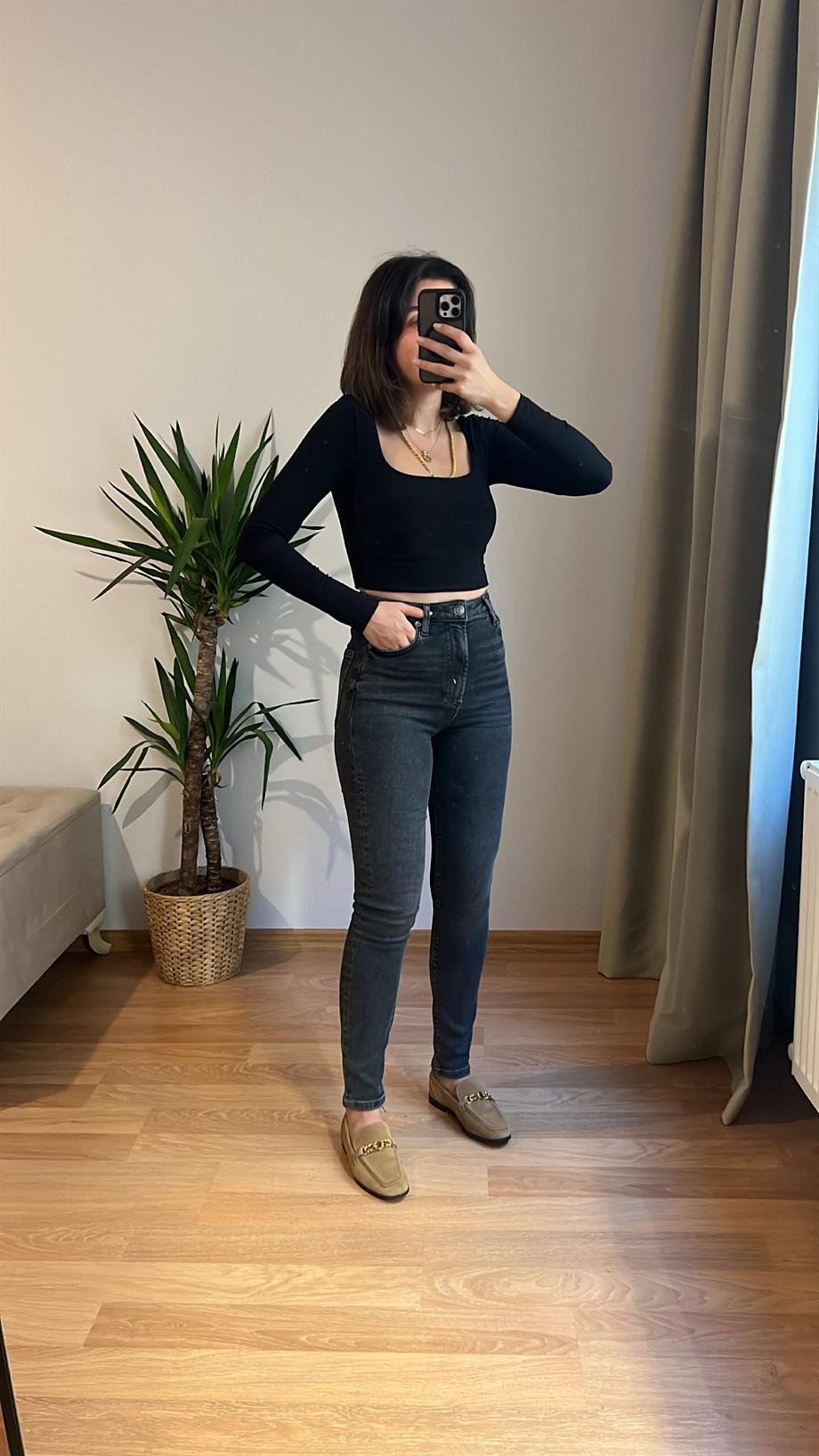 KARA YAKA ÇİFT KATLI CROP