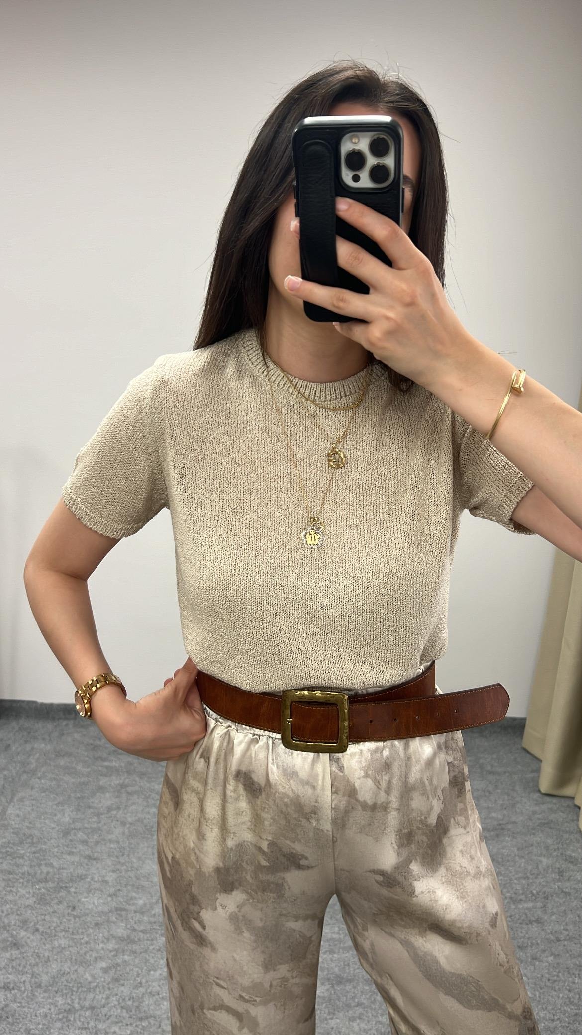 Kio Bej İnce Triko Basıc