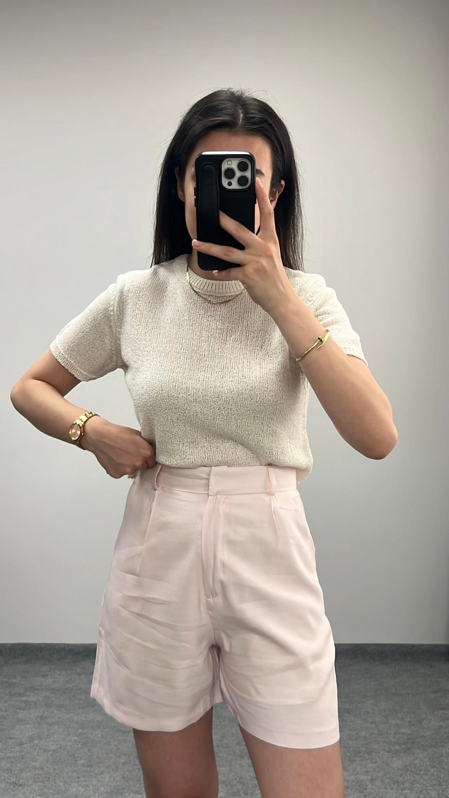 Kio Ekru İnce Triko Basıc