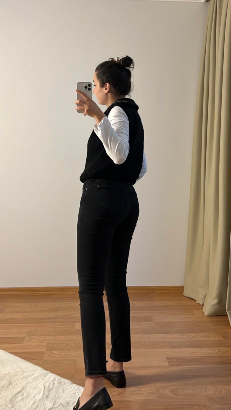 KOYU ANTRASİT ADA BOYFIT JEAN