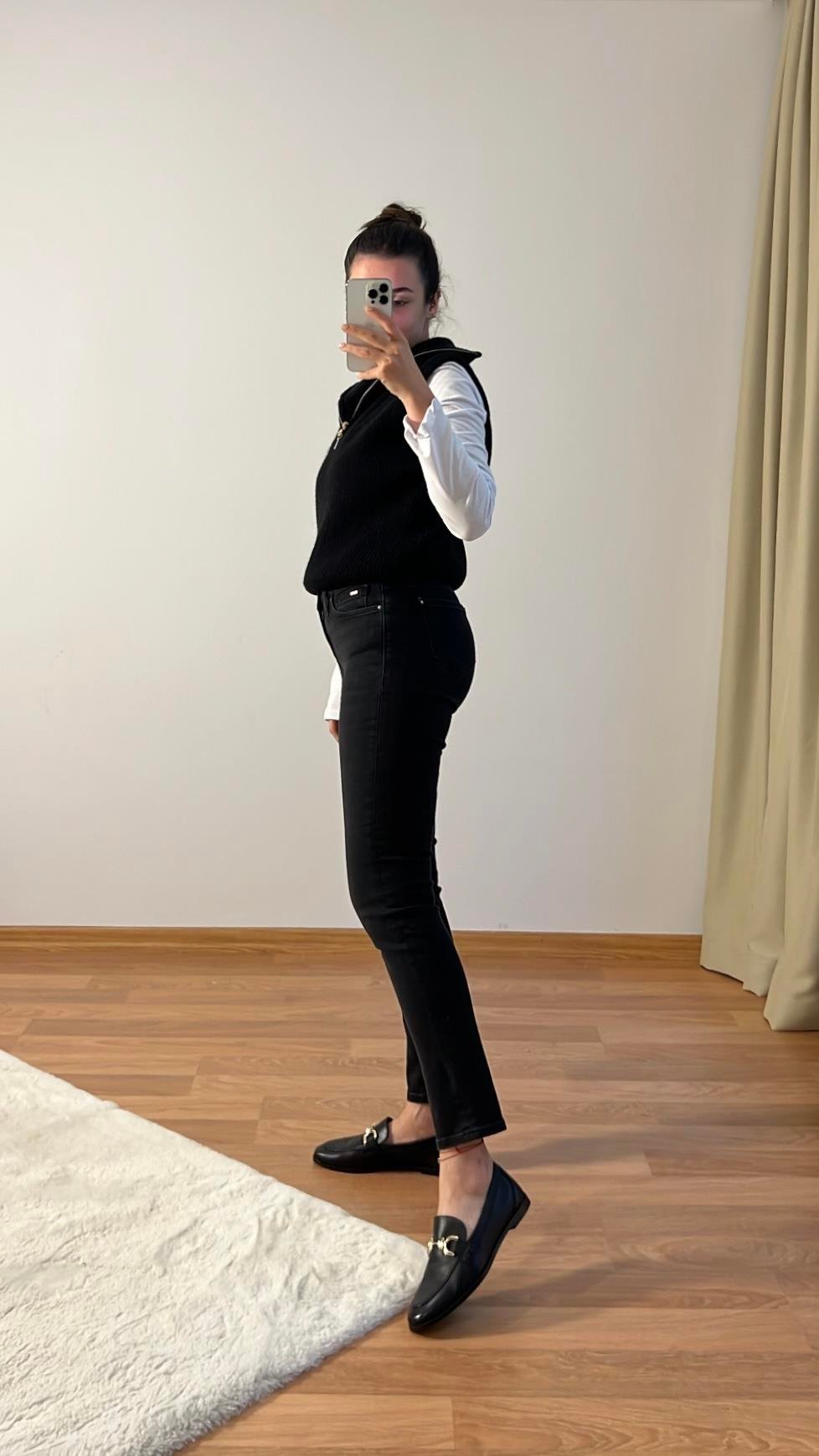 KOYU ANTRASİT ADA BOYFIT JEAN
