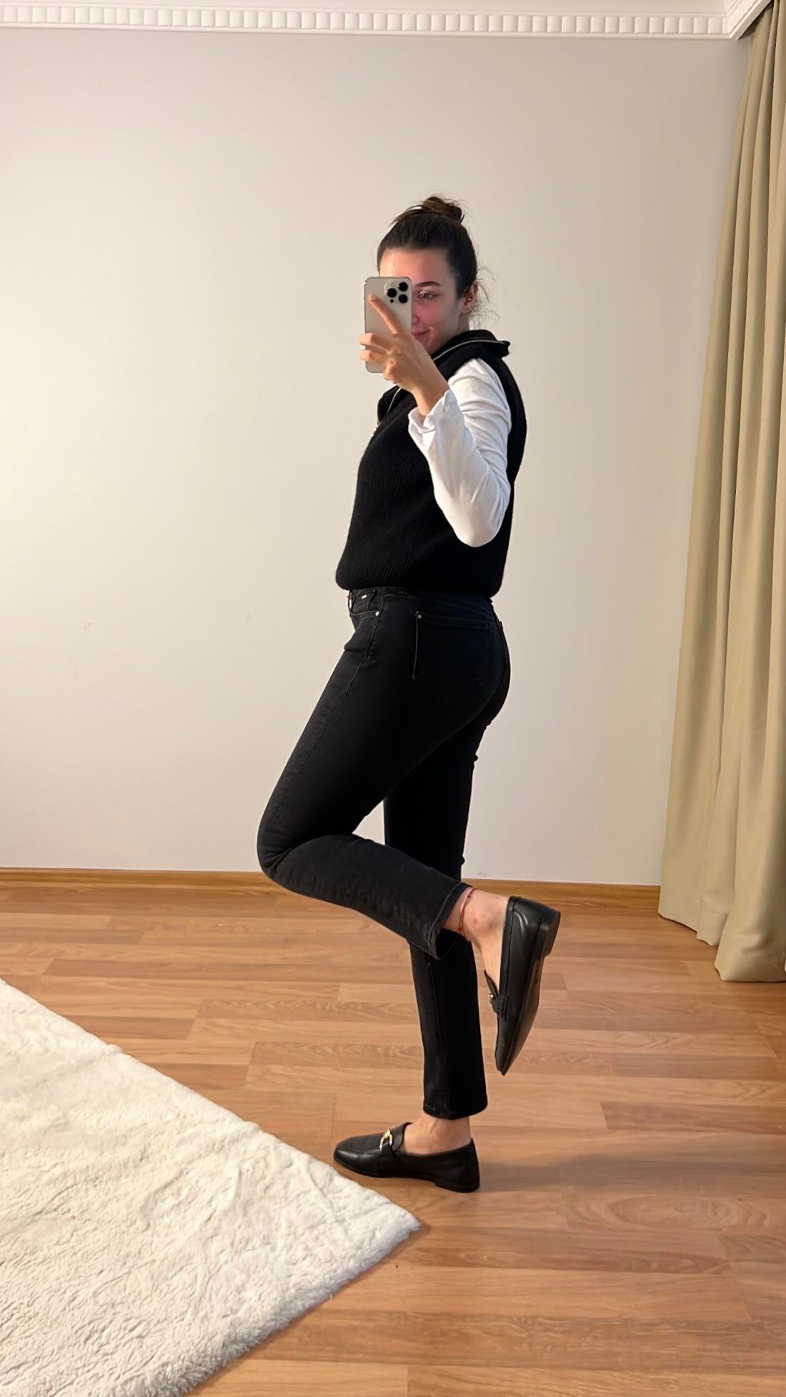 KOYU ANTRASİT ADA BOYFIT JEAN