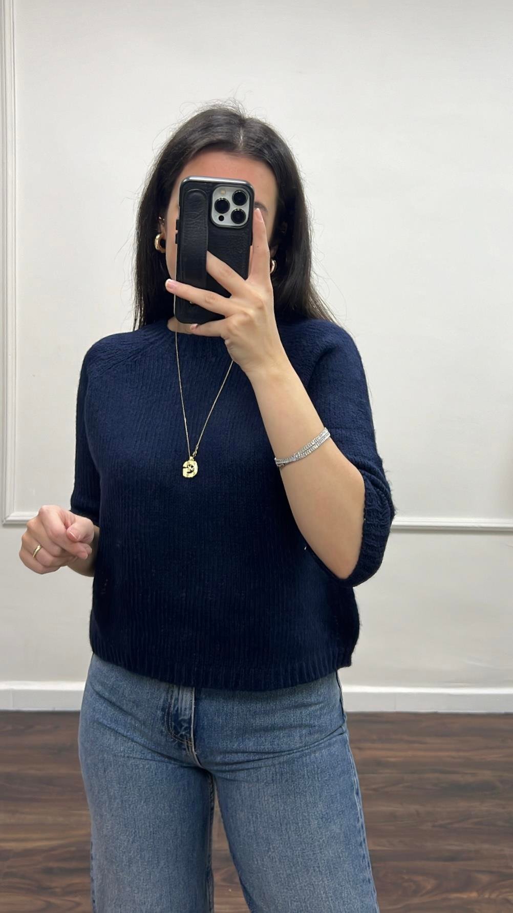 Laci Fakir Kol Basıc Triko Bluz