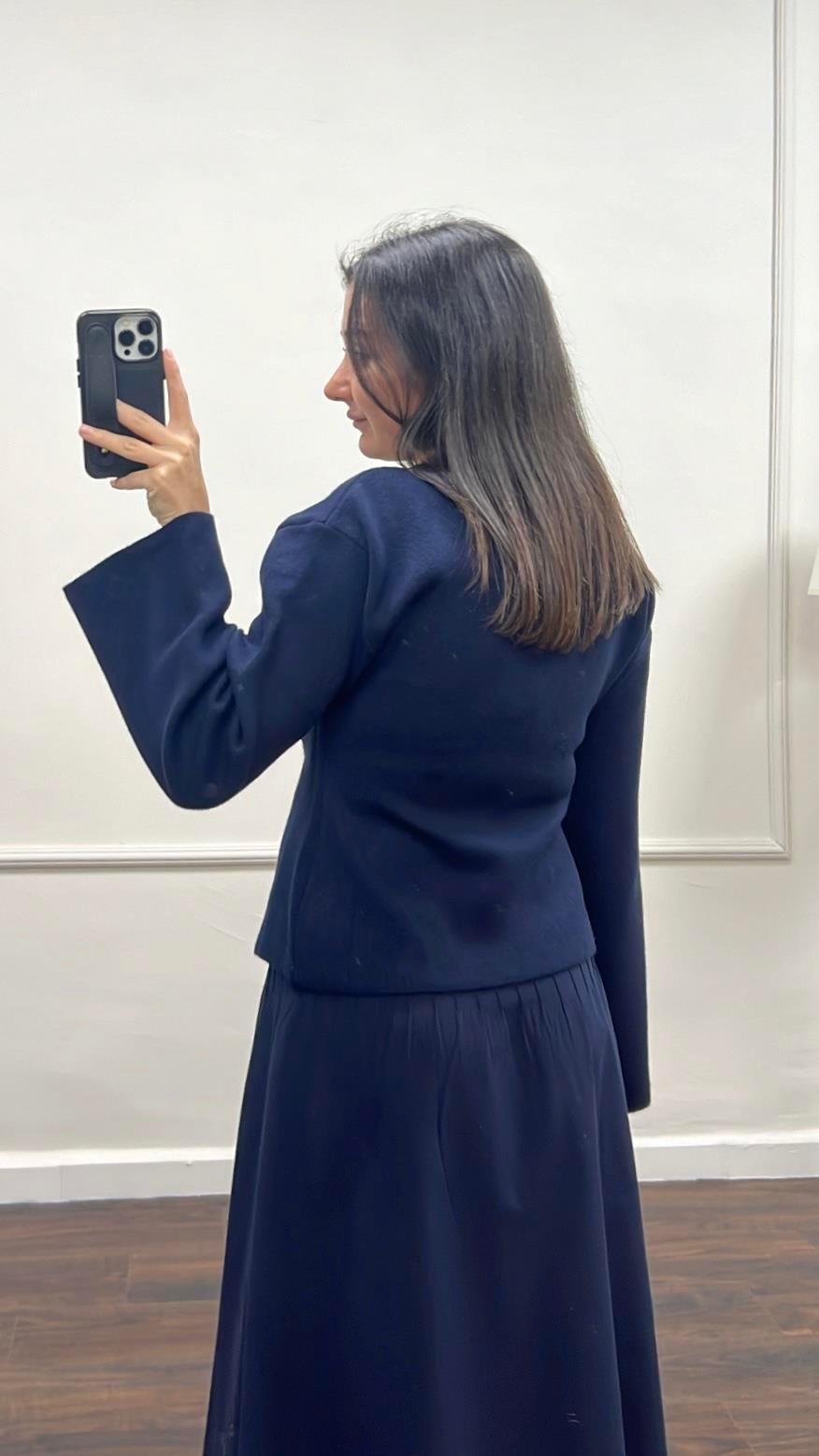 Laci V Yaka Viskon Triko Örme Ceket Hırka