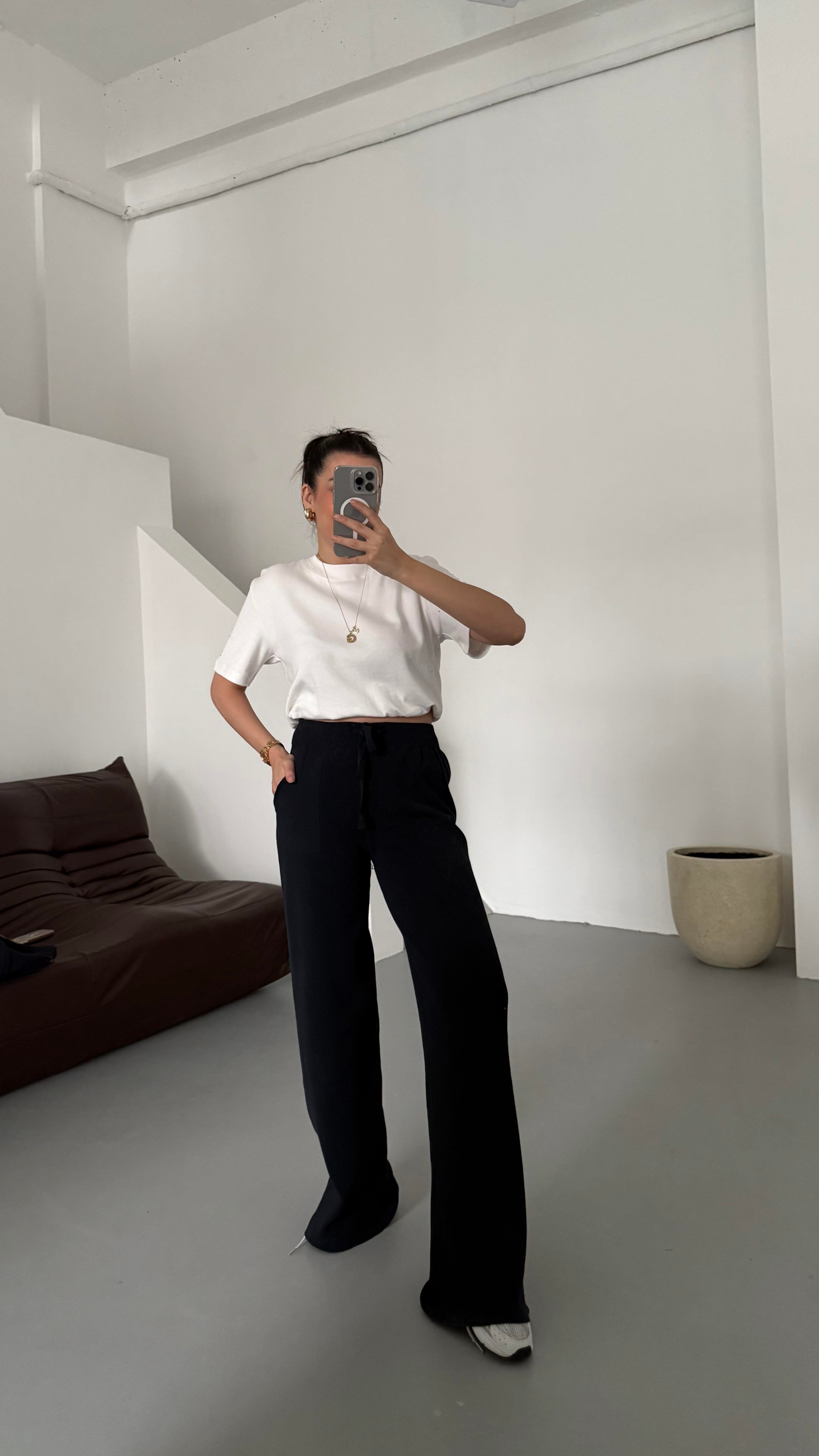 Lacivert Çift Fermuar Çelik Örme Takım