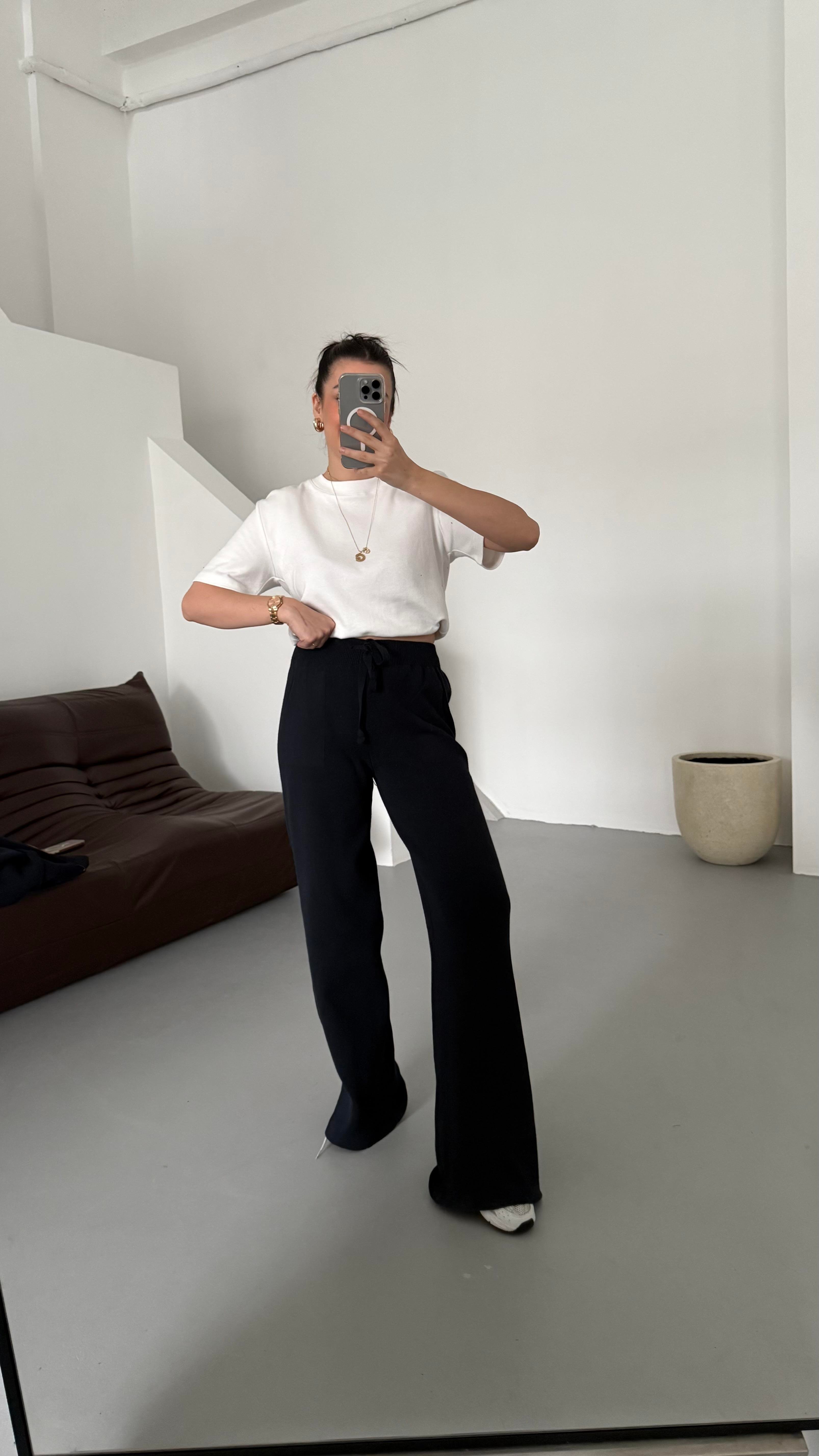 Lacivert Çift Fermuar Çelik Örme Takım