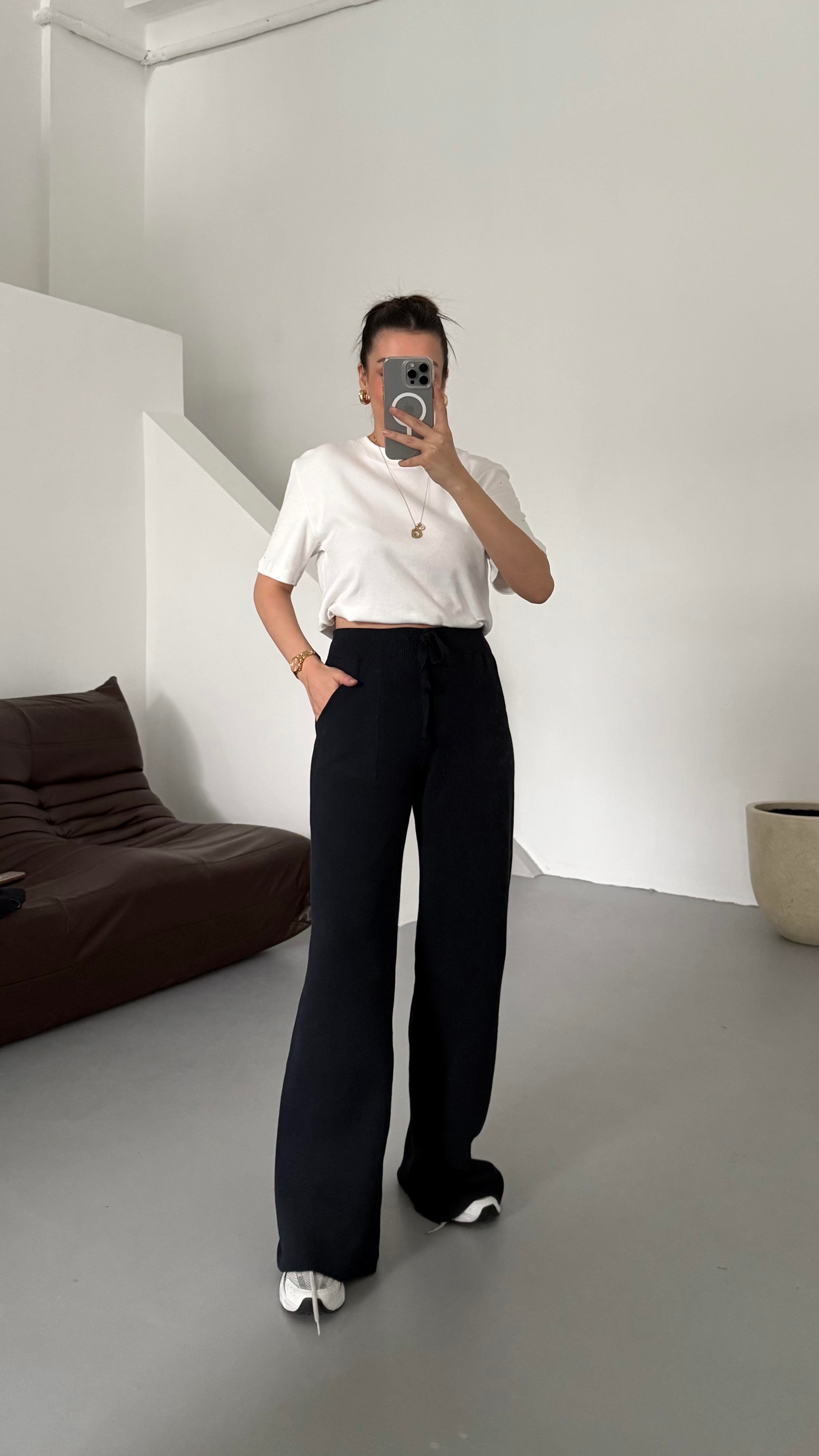 Lacivert Çift Fermuar Çelik Örme Takım