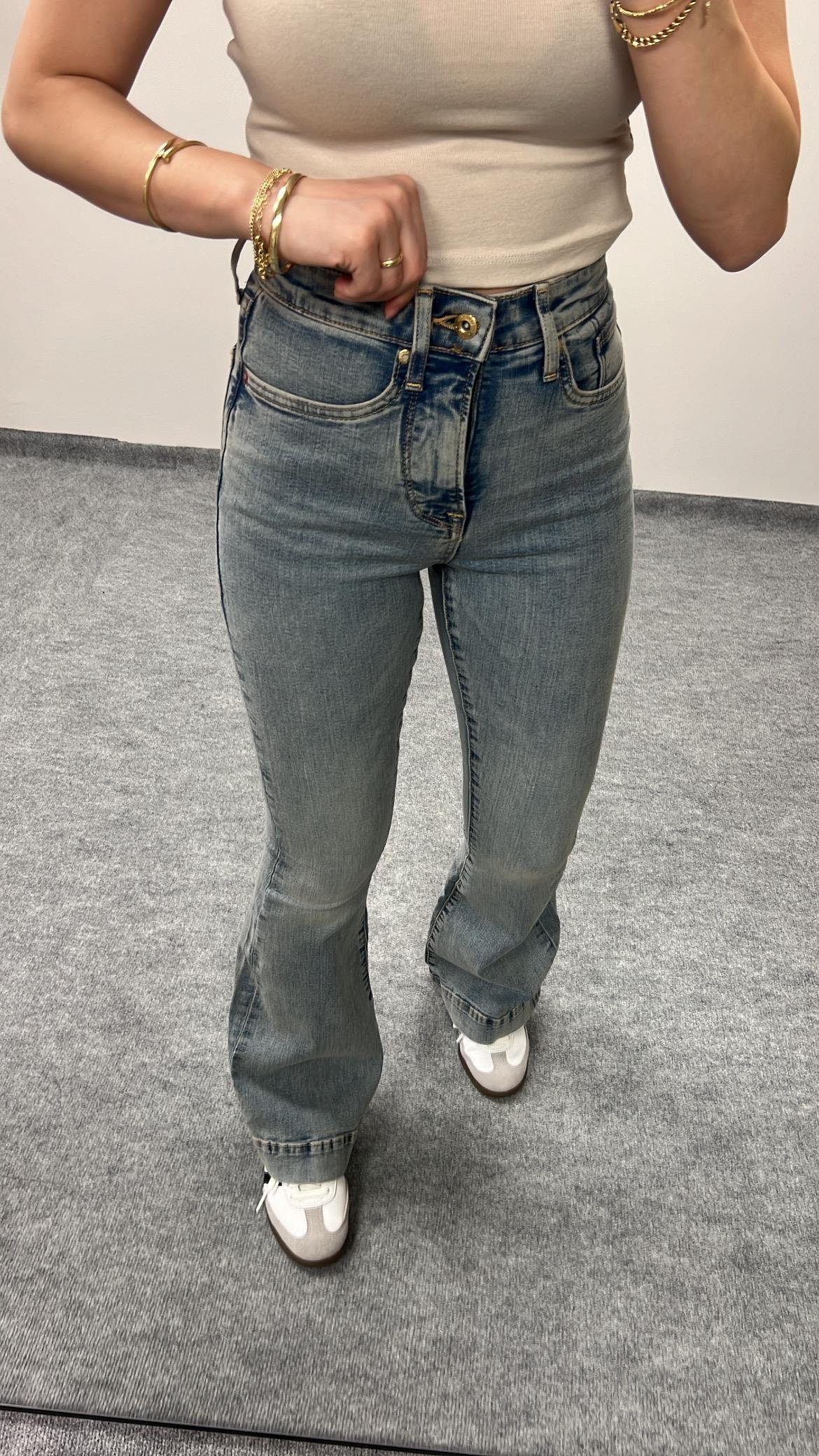 LANDİ MAVİ DOUBLE PAÇA FLARE JEAN