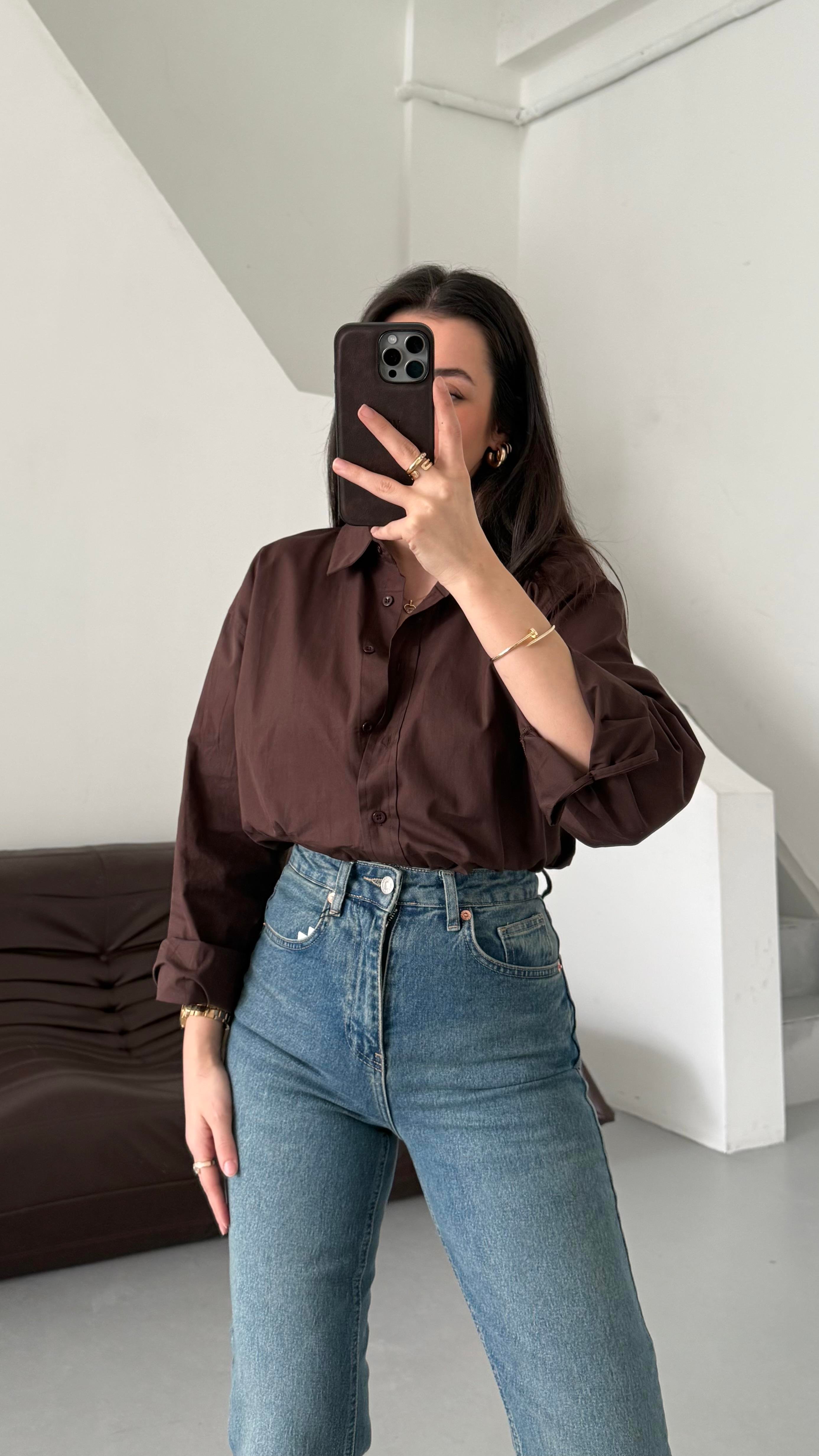 Mad Acı Kahve Basıc Poplin Gömlek