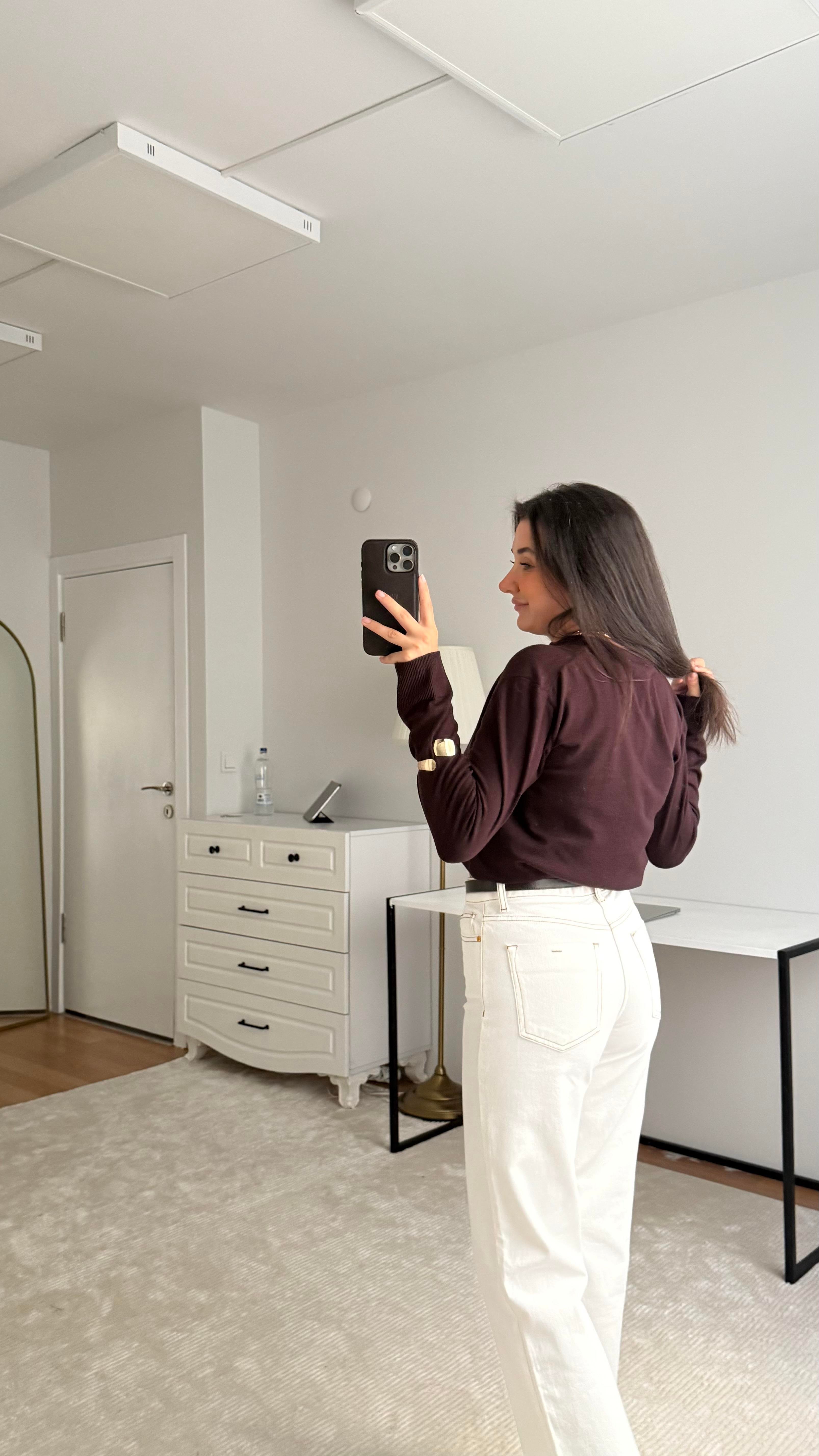 Mad Acı Kahve Dokulu Basıc Triko Hırka