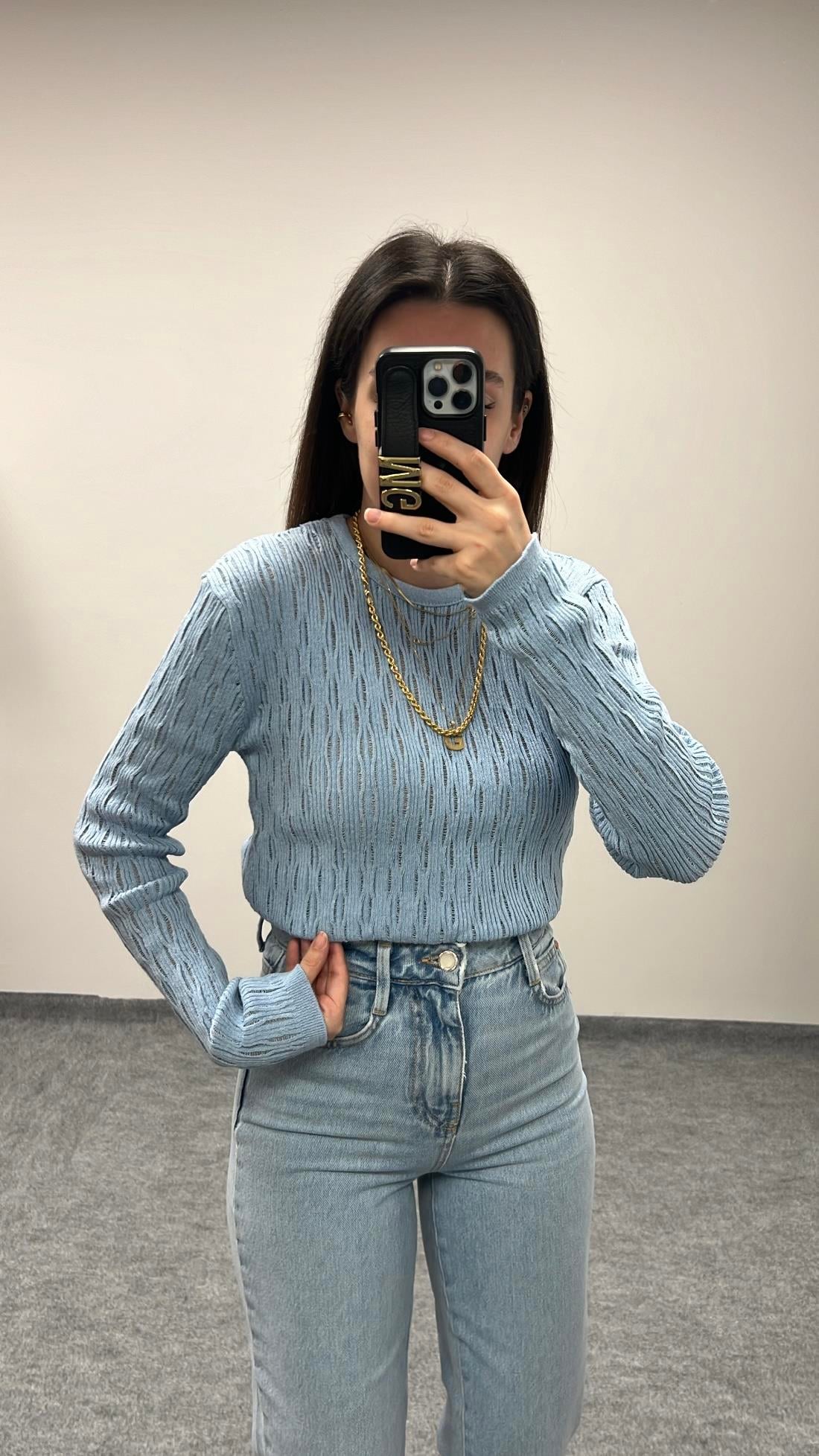 MAD BEBEK MAVİ ÖRME TRİKO