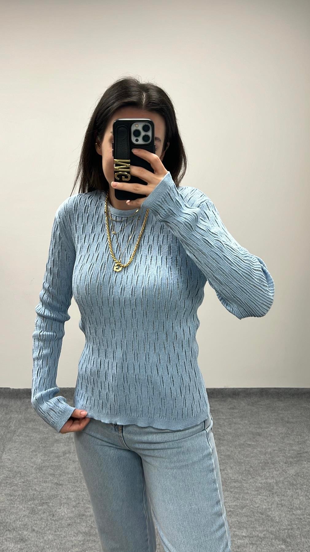 MAD BEBEK MAVİ ÖRME TRİKO