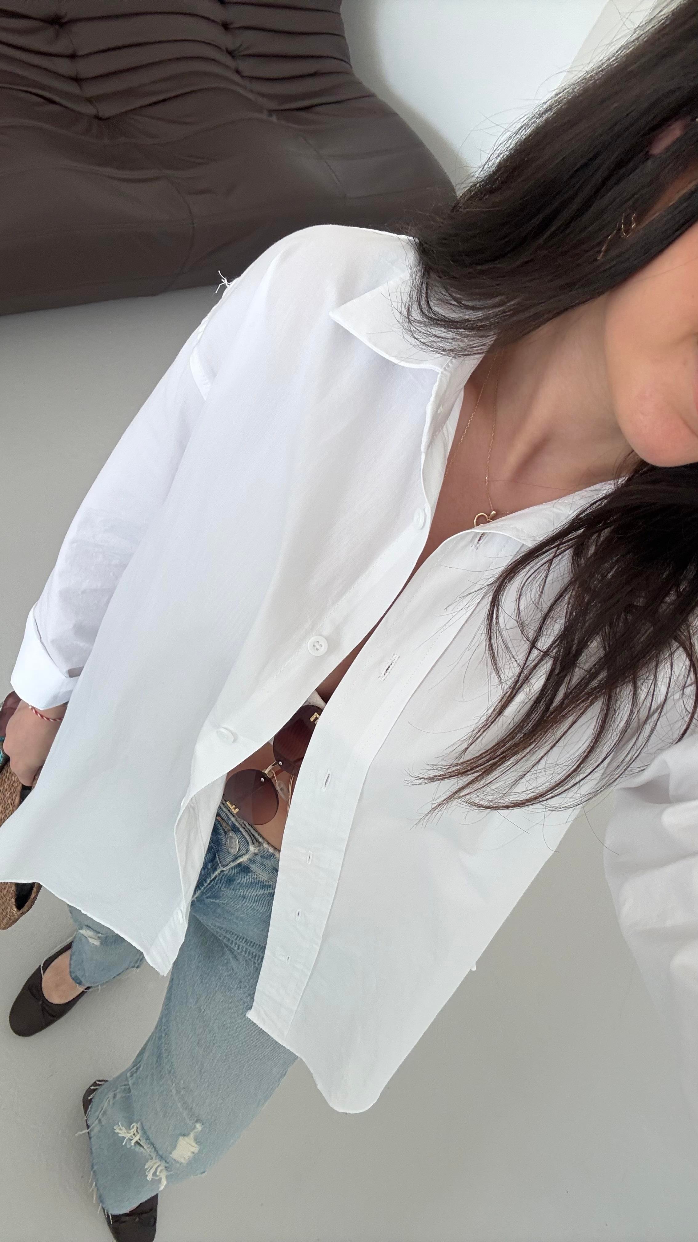 Mad Beyaz Basıc Poplin Gömlek