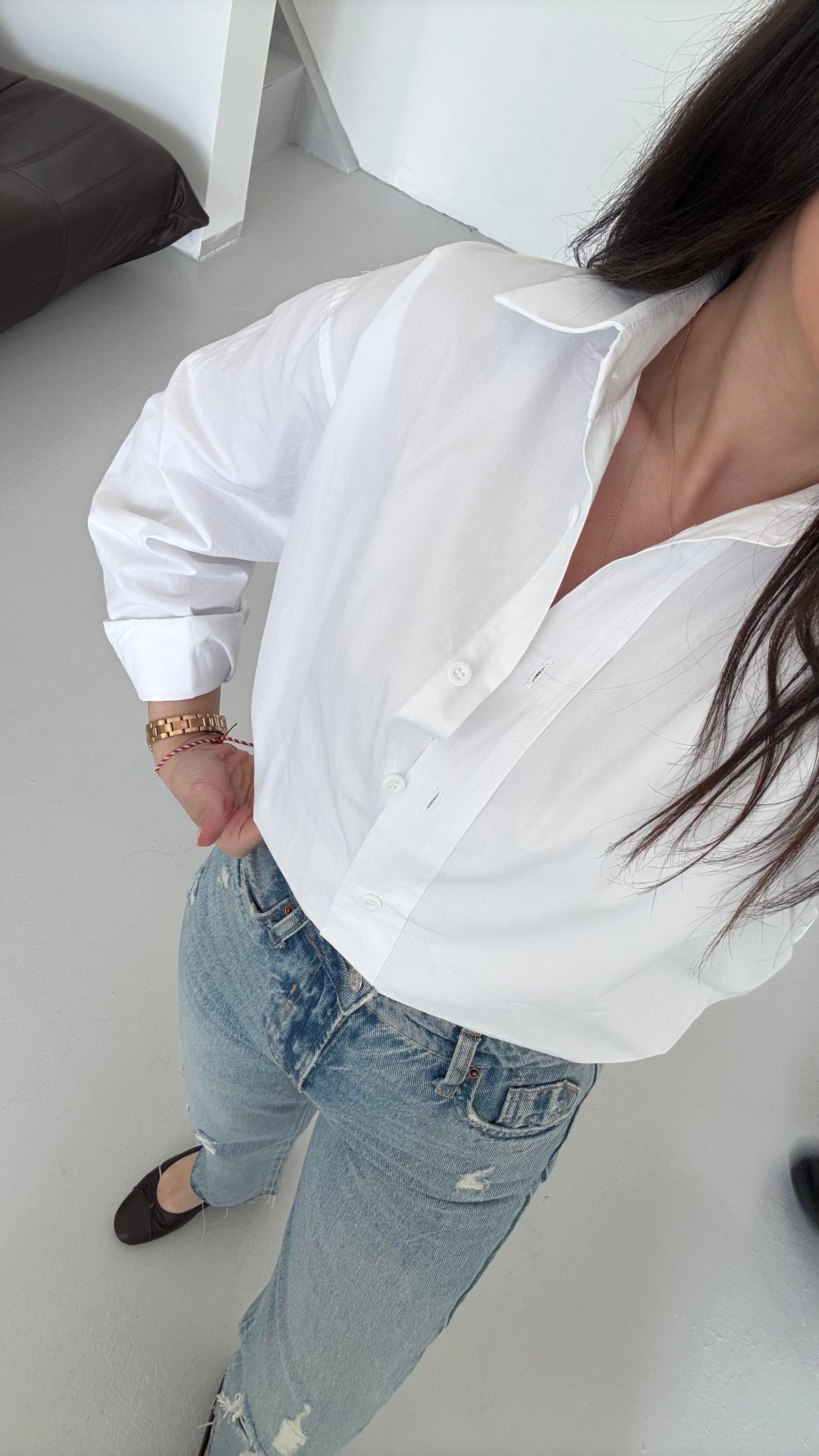 Mad Beyaz Basıc Poplin Gömlek