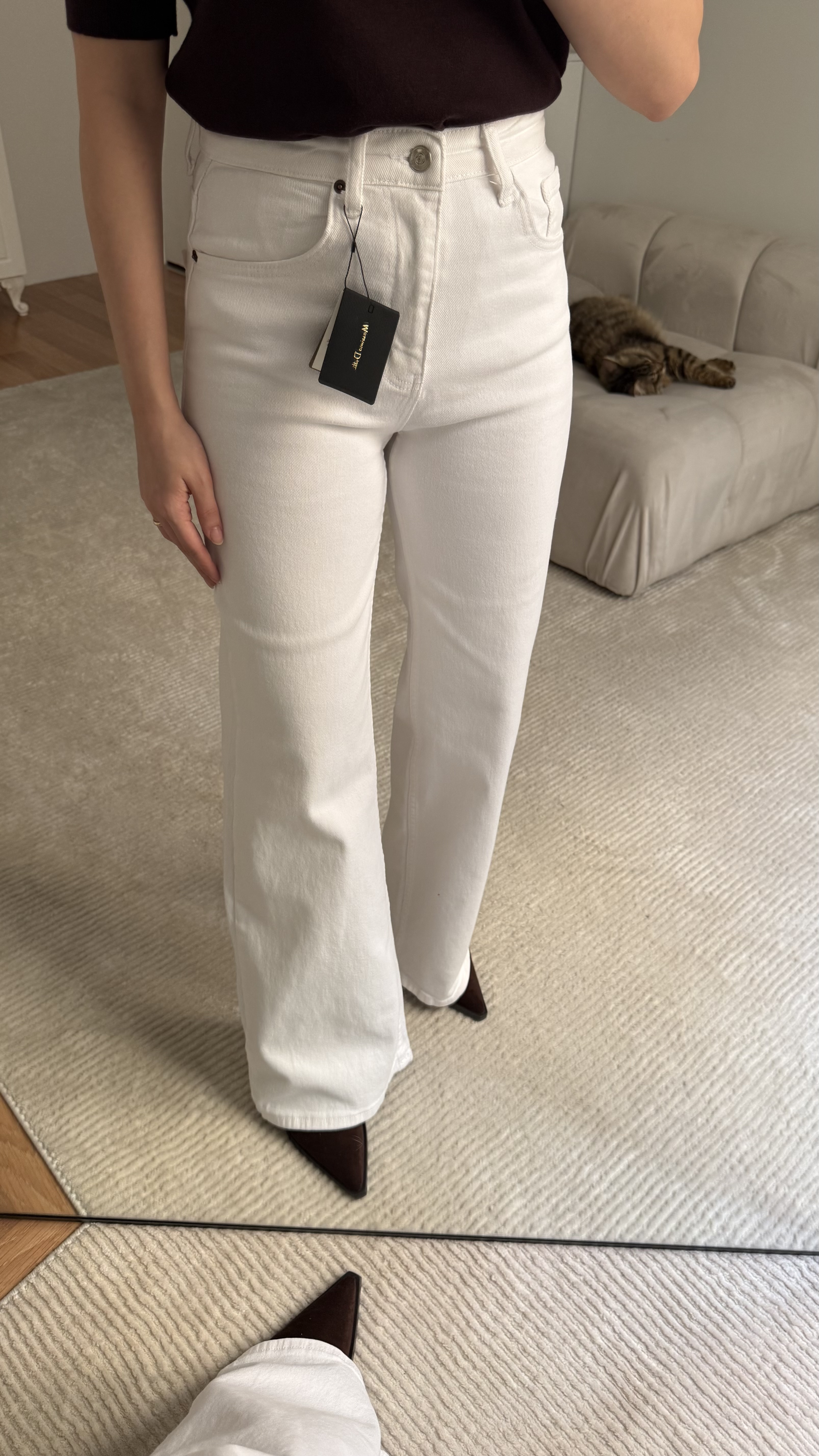 Mad Beyaz Wide Leg Jean