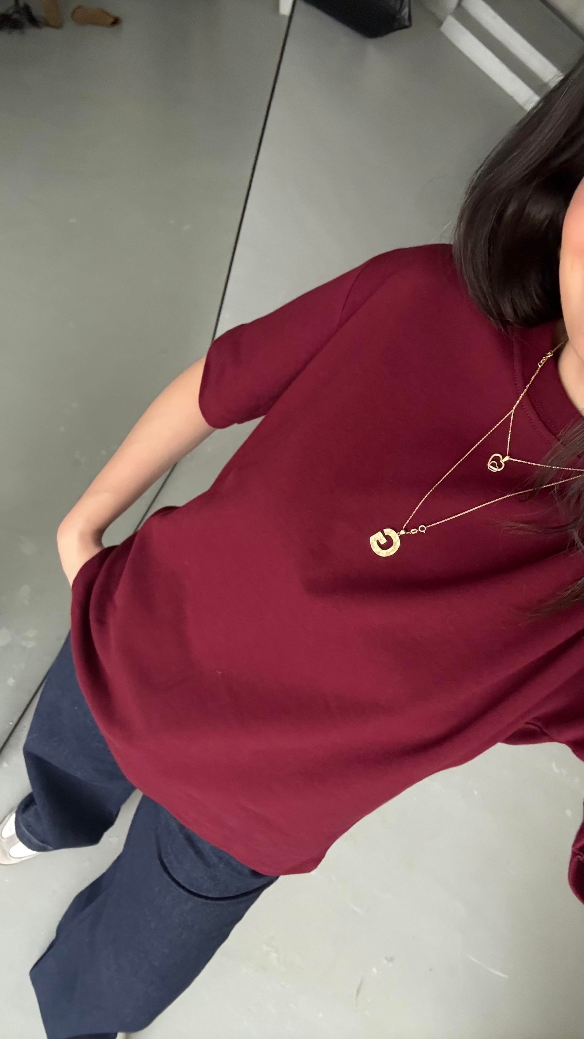 Mad Bordo Basıc Tişört