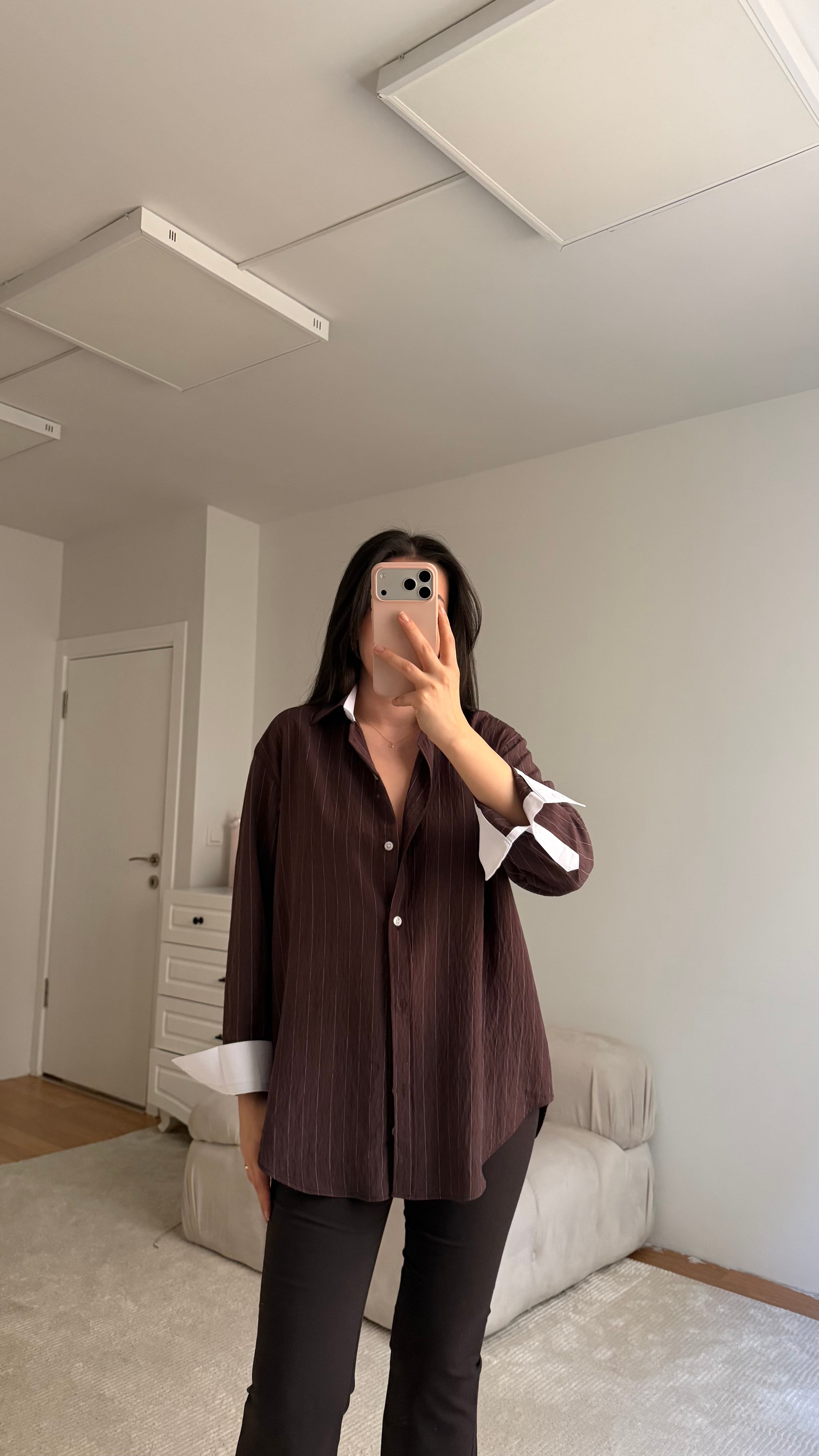 Mad Kahve Premium Çizgili Gömlek