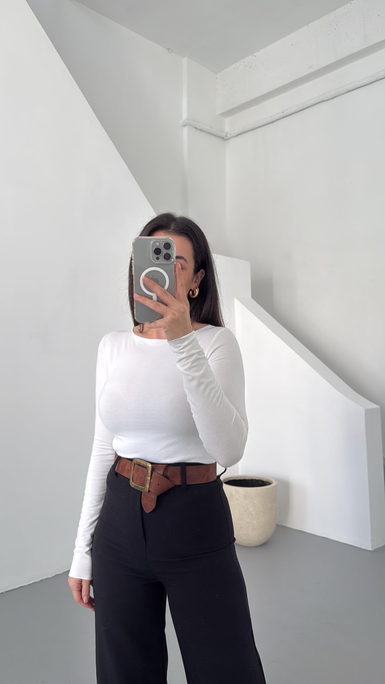 Mad Kaşmir Karışımlı Basıc Bluz