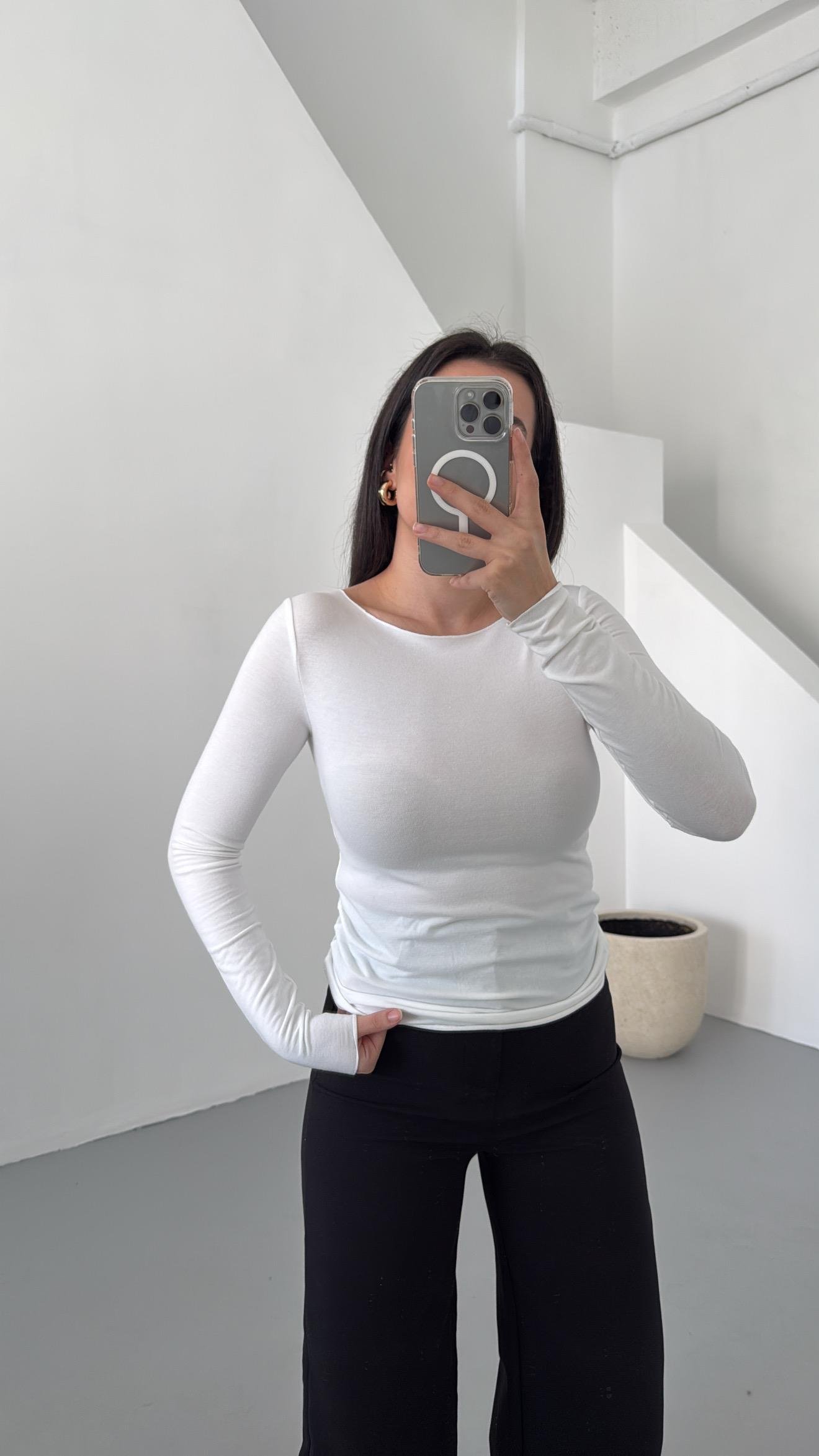 Mad Kaşmir Karışımlı Basıc Bluz