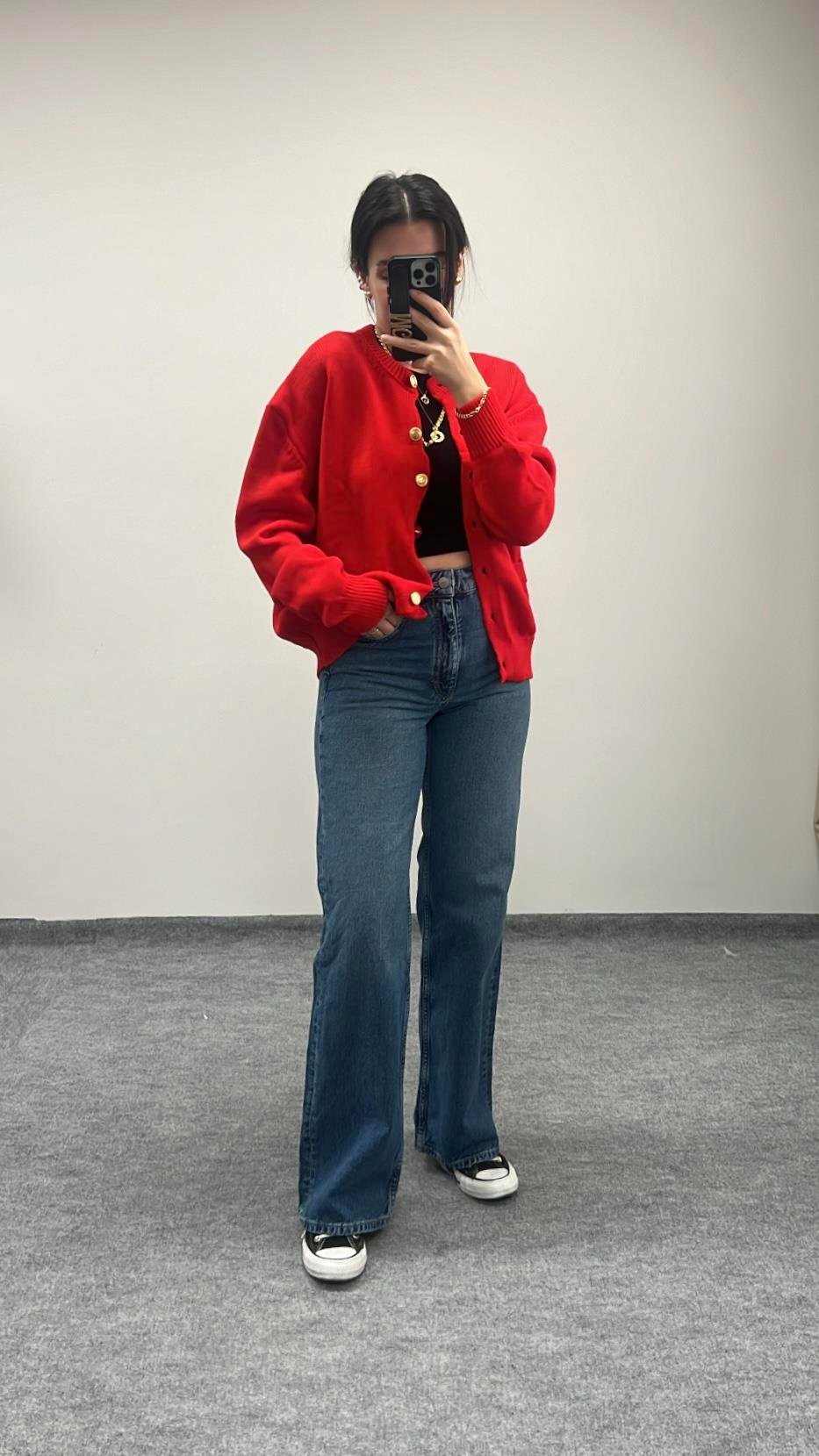 MAD KIRMIZI ÖRME HIRKA/CEKET