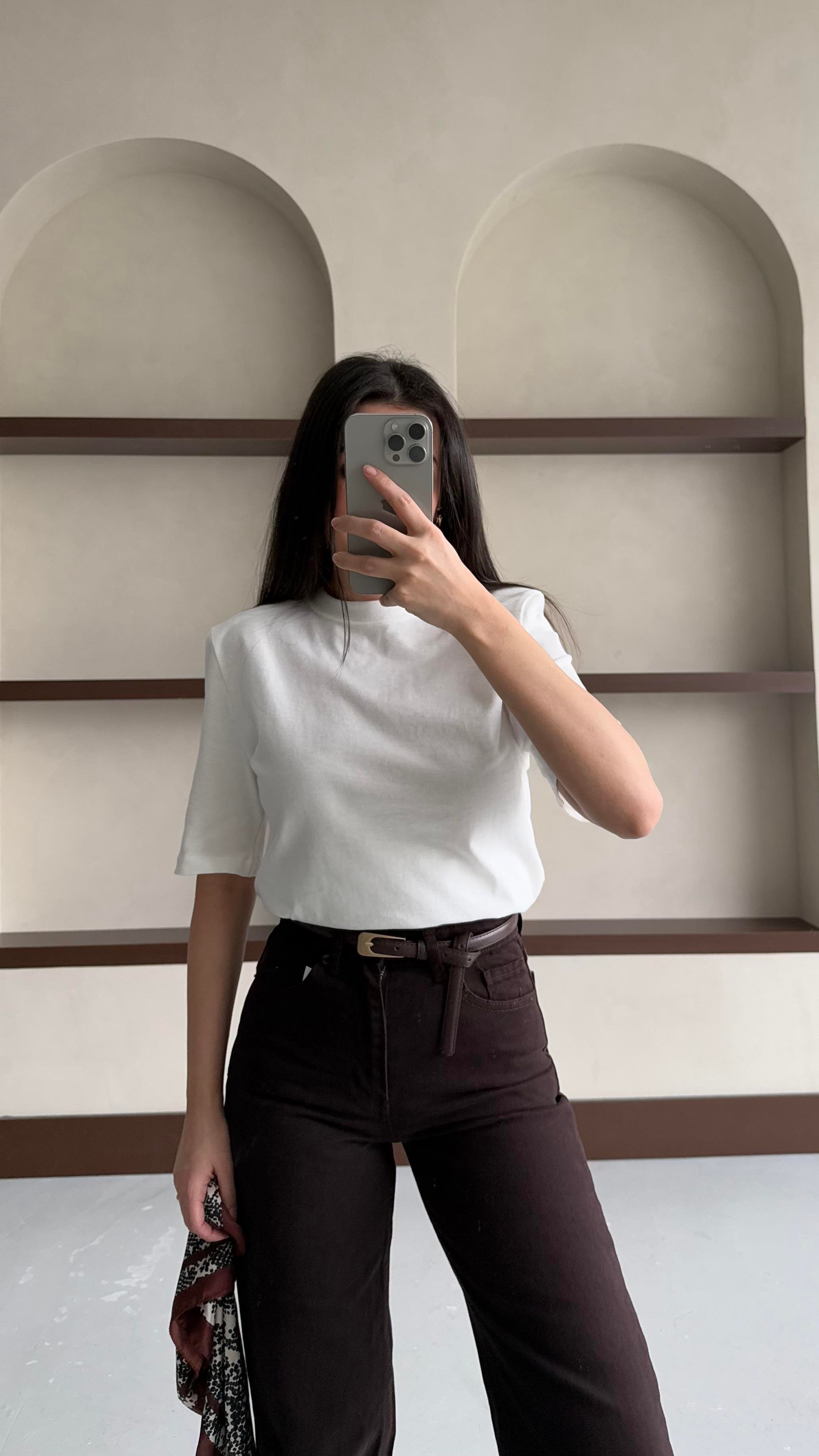 Mad Krem Vatkalı Basıc Tişört