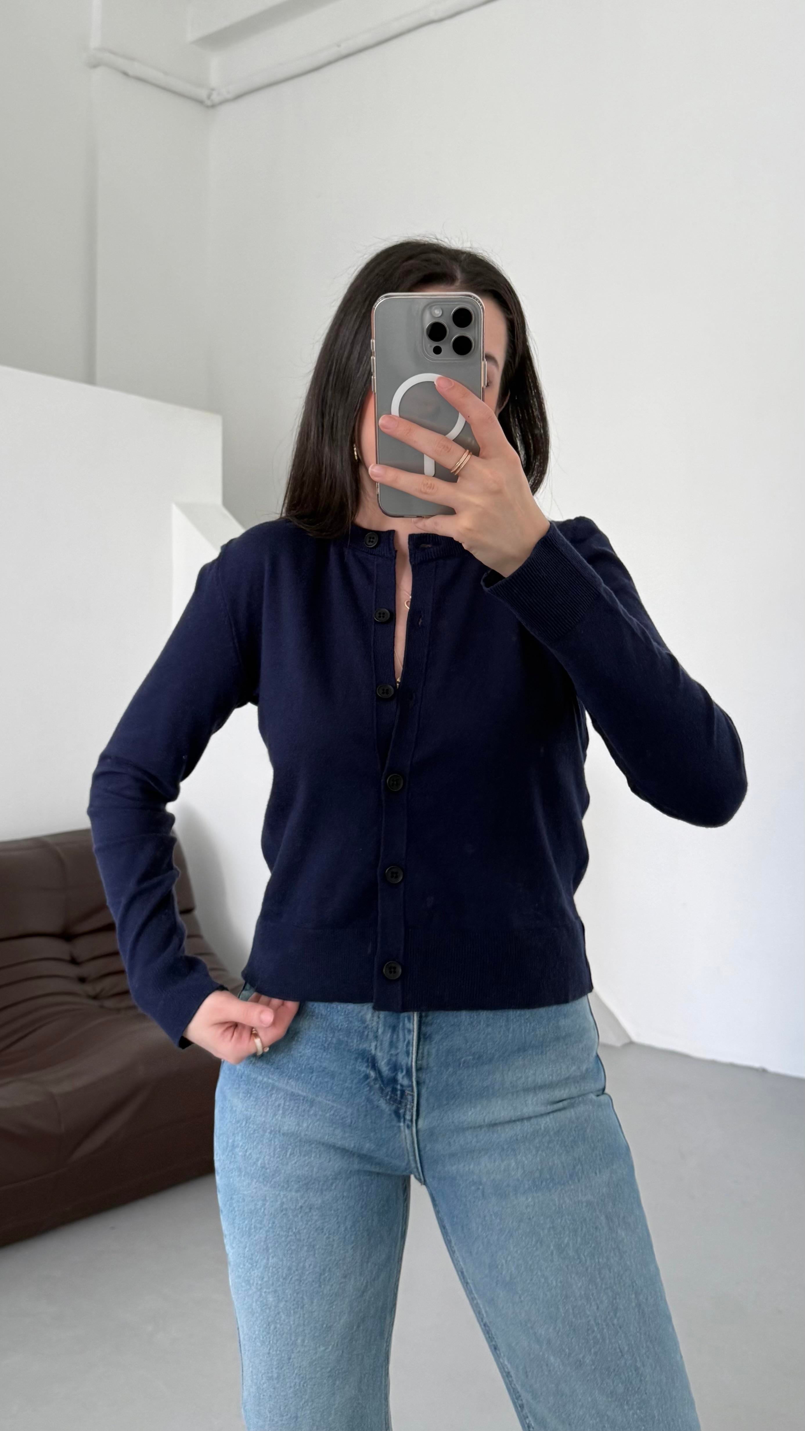 Mad Laci Dokulu Basıc Triko Hırka