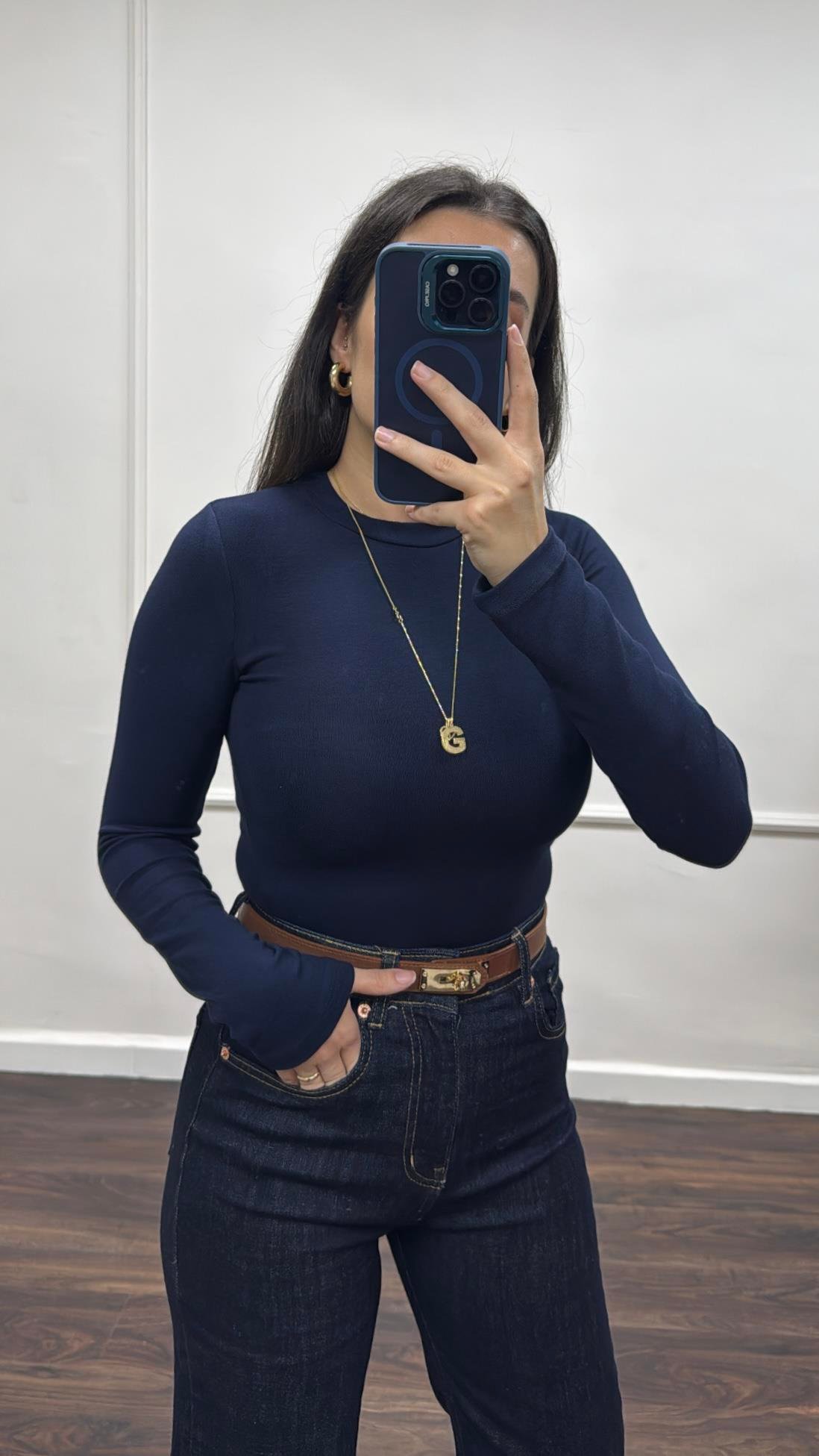 Mad Lacivert Soft Touch Bluz