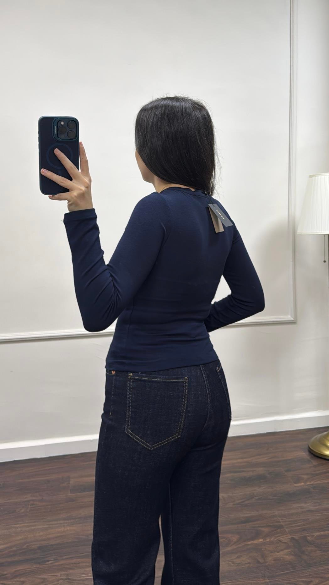 Mad Lacivert Soft Touch Bluz