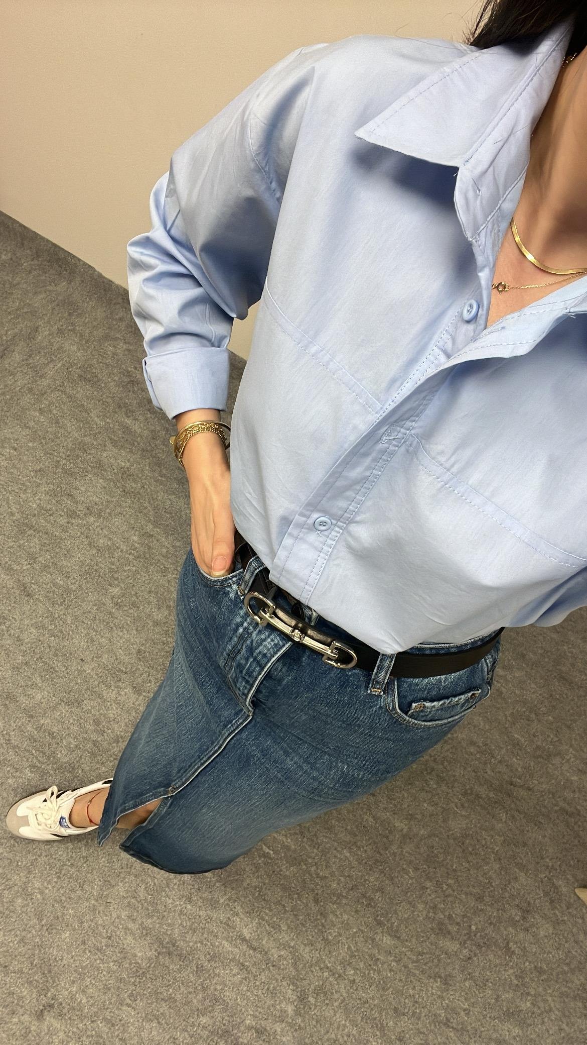 MAD MAVİ POPLİN GÖMLEK