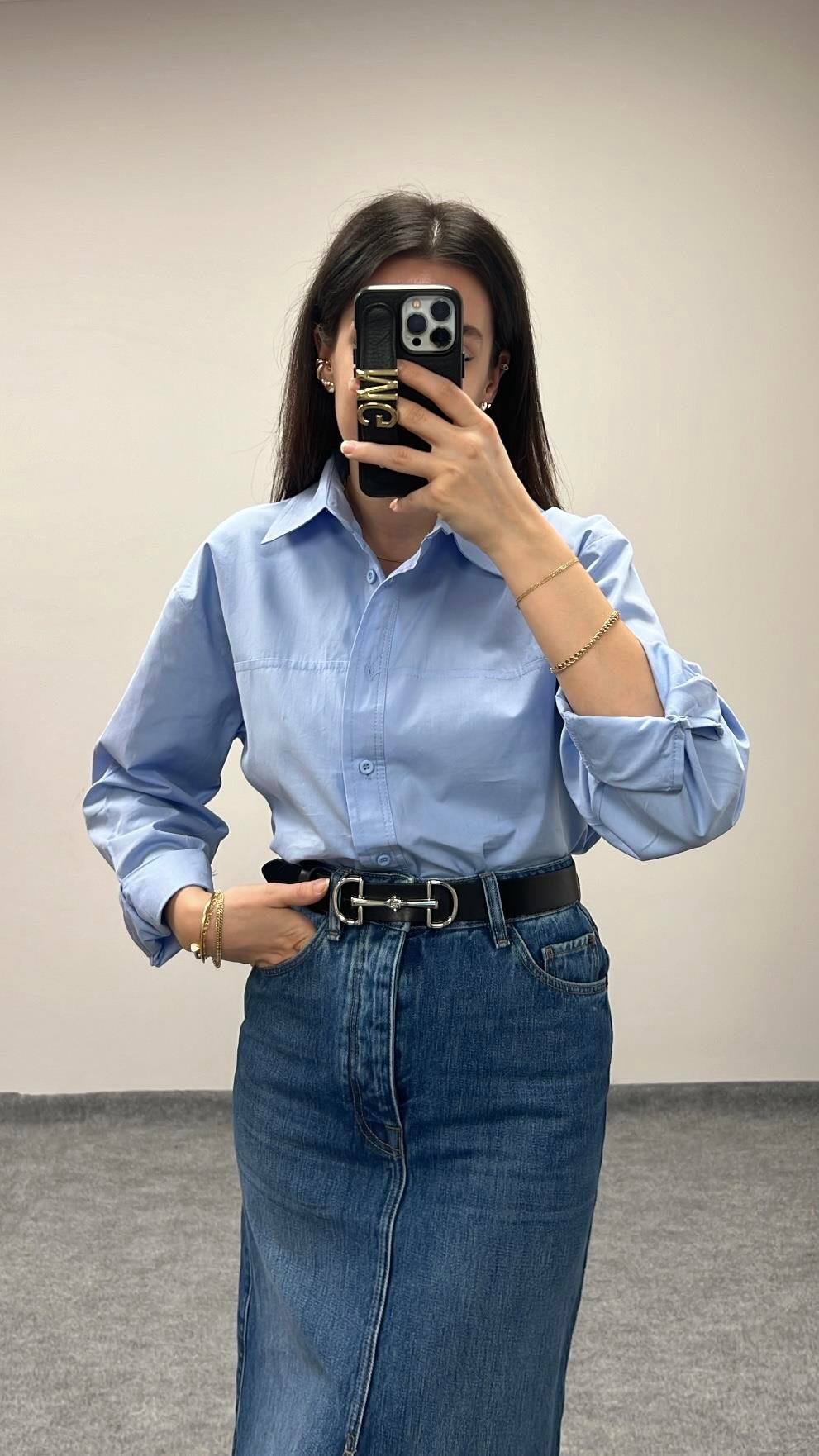 MAD MAVİ POPLİN GÖMLEK