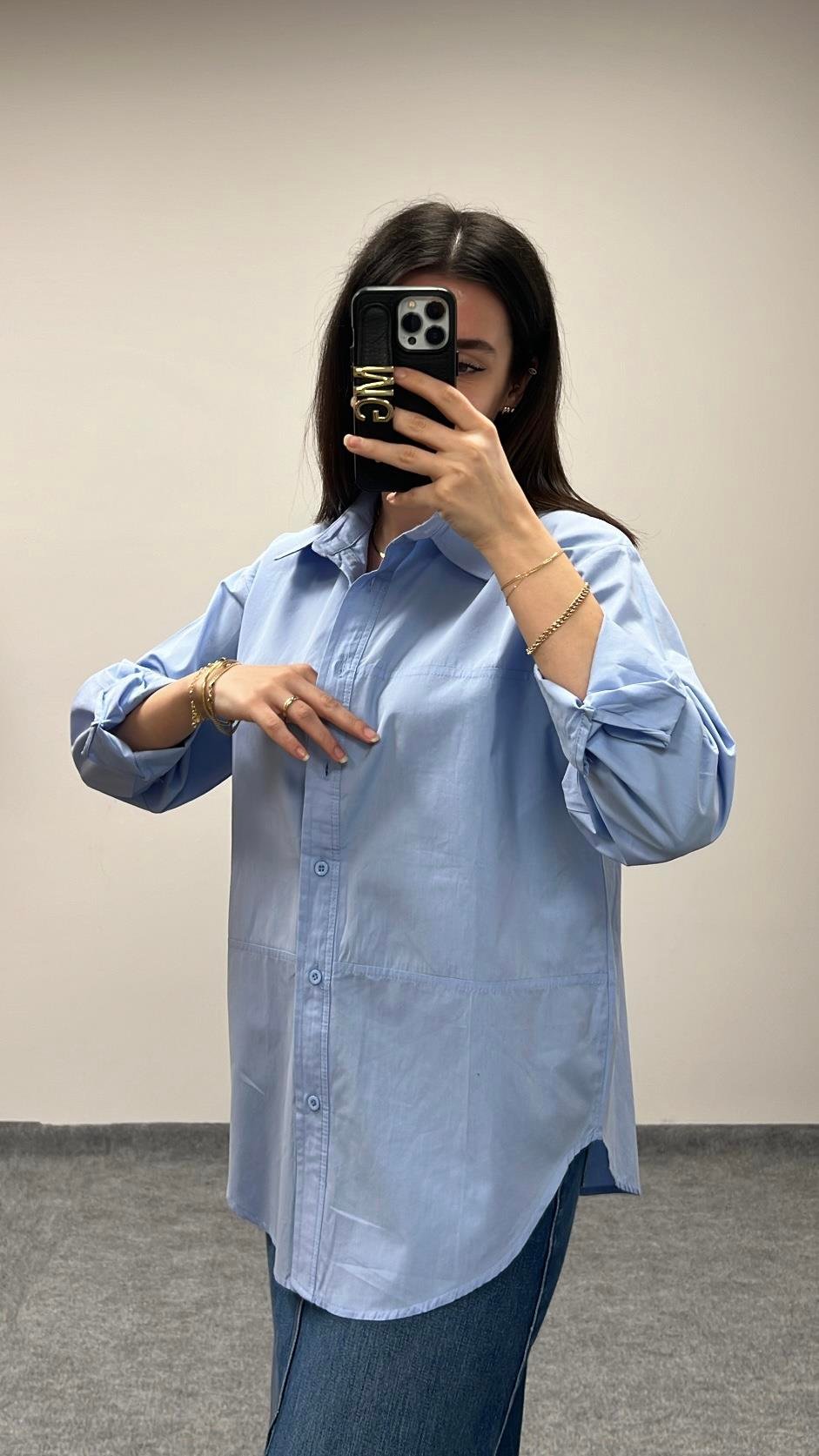 MAD MAVİ POPLİN GÖMLEK