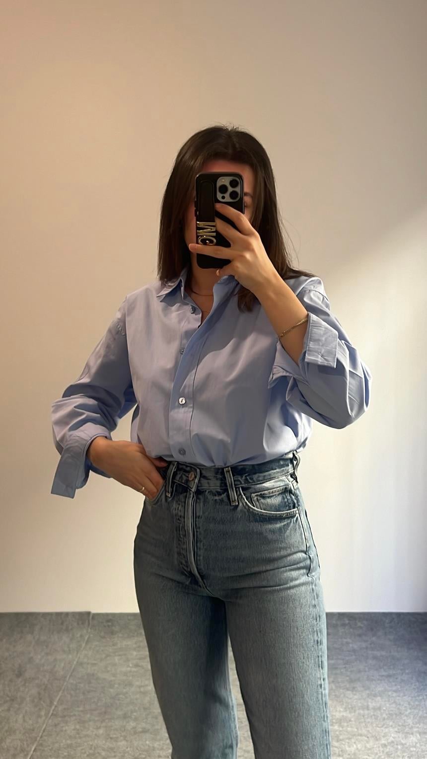 MAD MAVİPOPLIN GÖMLEK