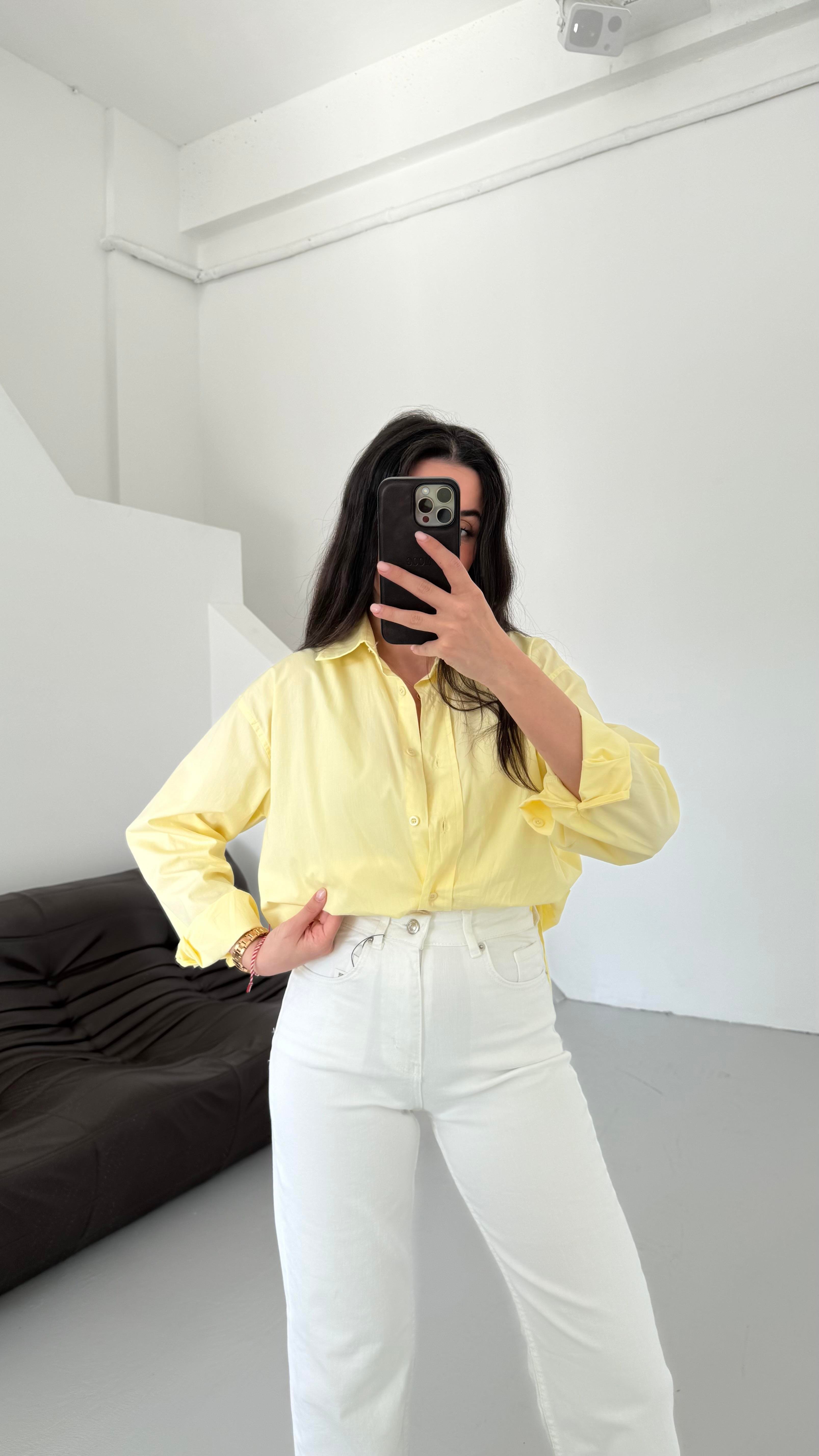 Mad Sarı Basıc Poplin Gömlek