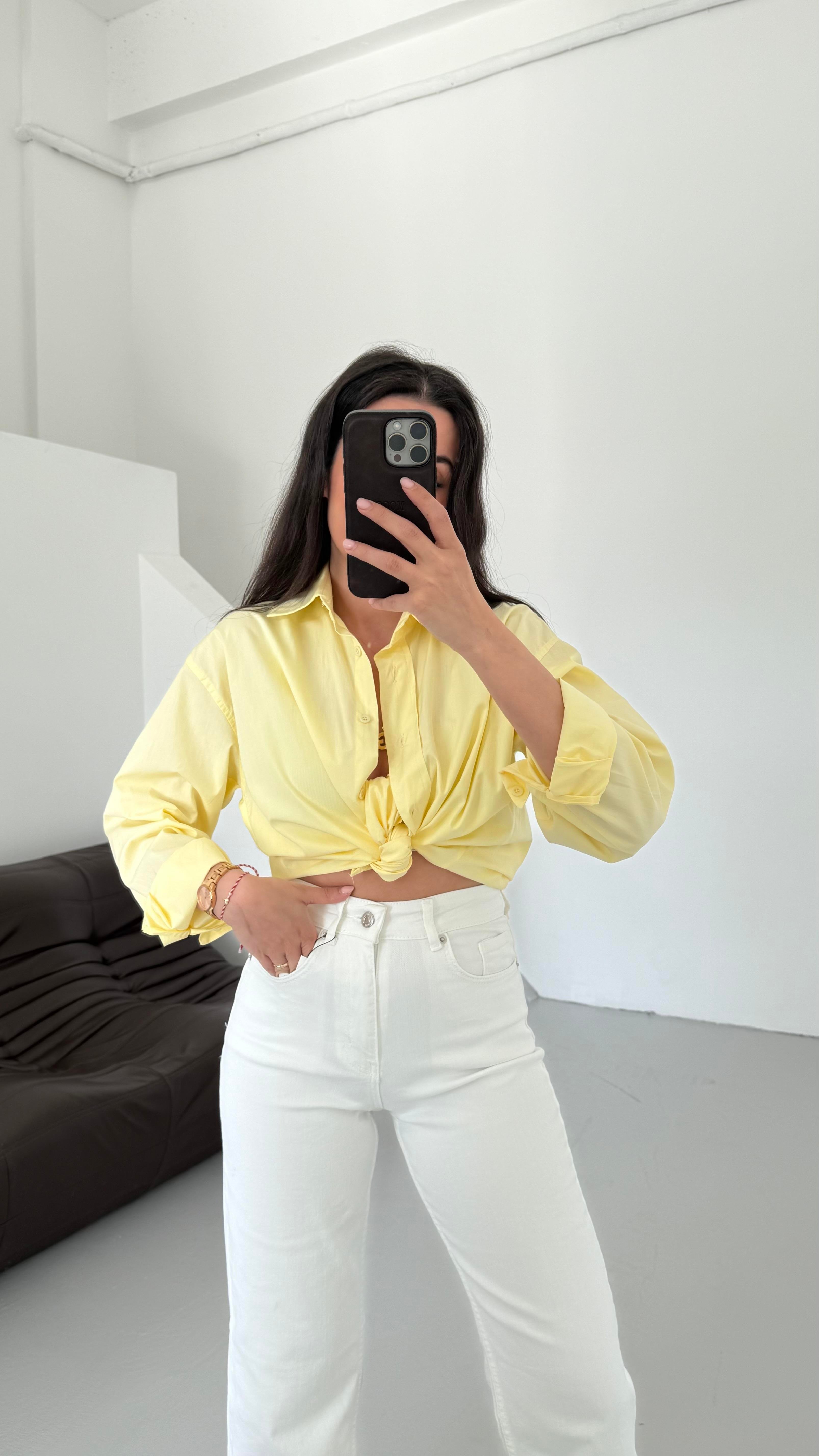 Mad Sarı Basıc Poplin Gömlek