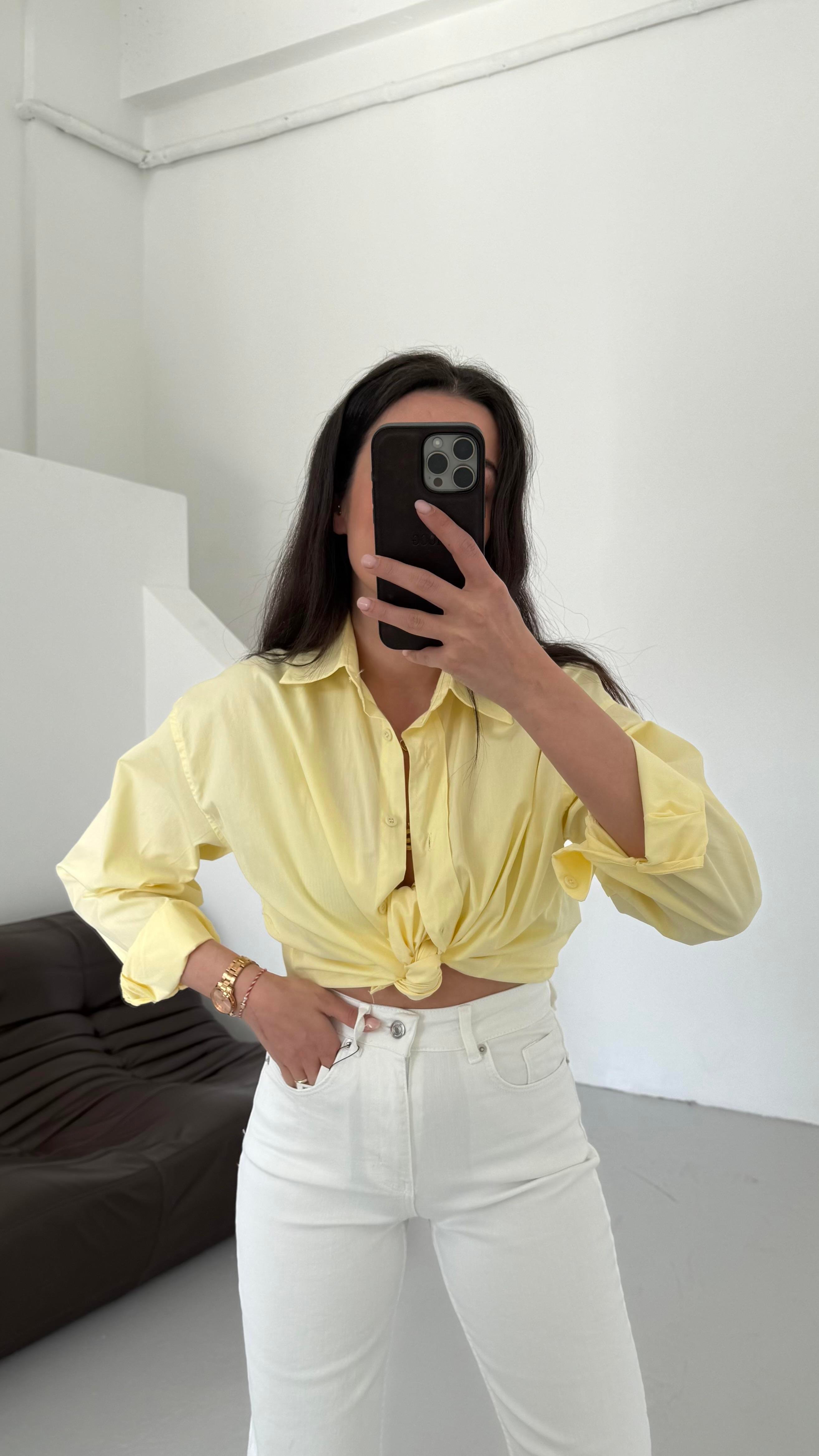 Mad Sarı Basıc Poplin Gömlek