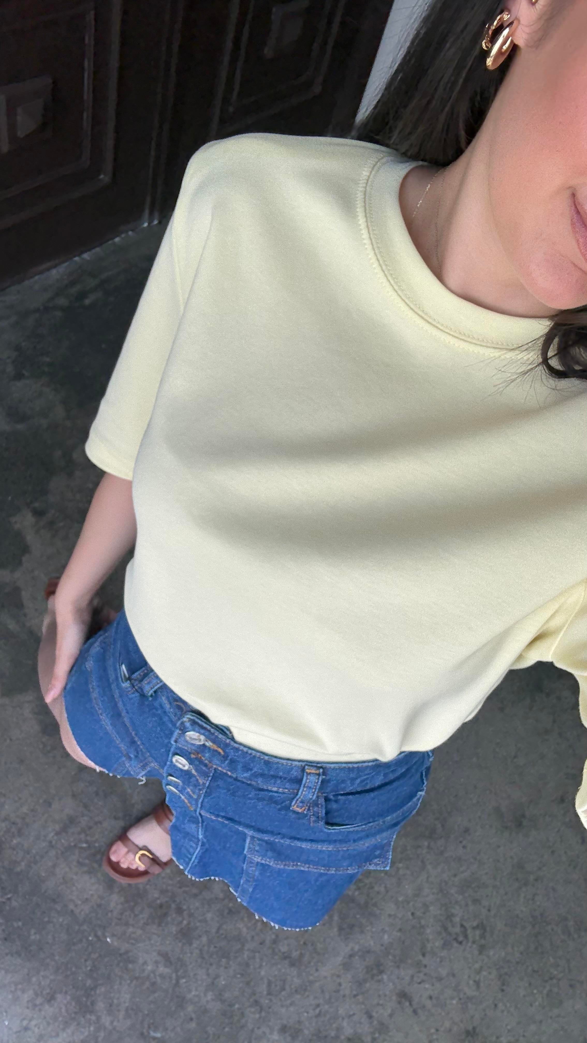 Mad Sarı Vatkalı Basıc Tişört