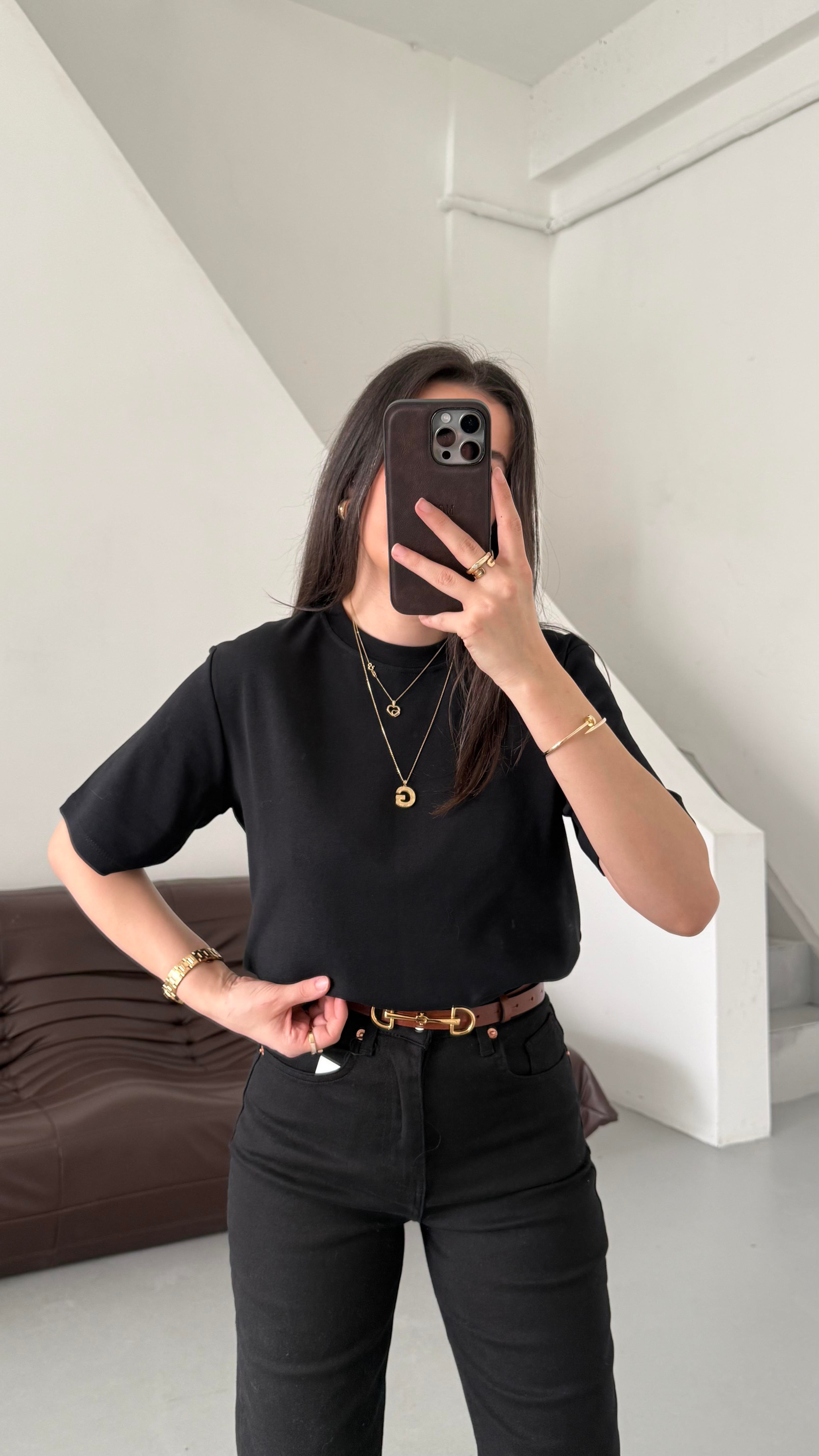 Mad Siyah Basıc Tişört