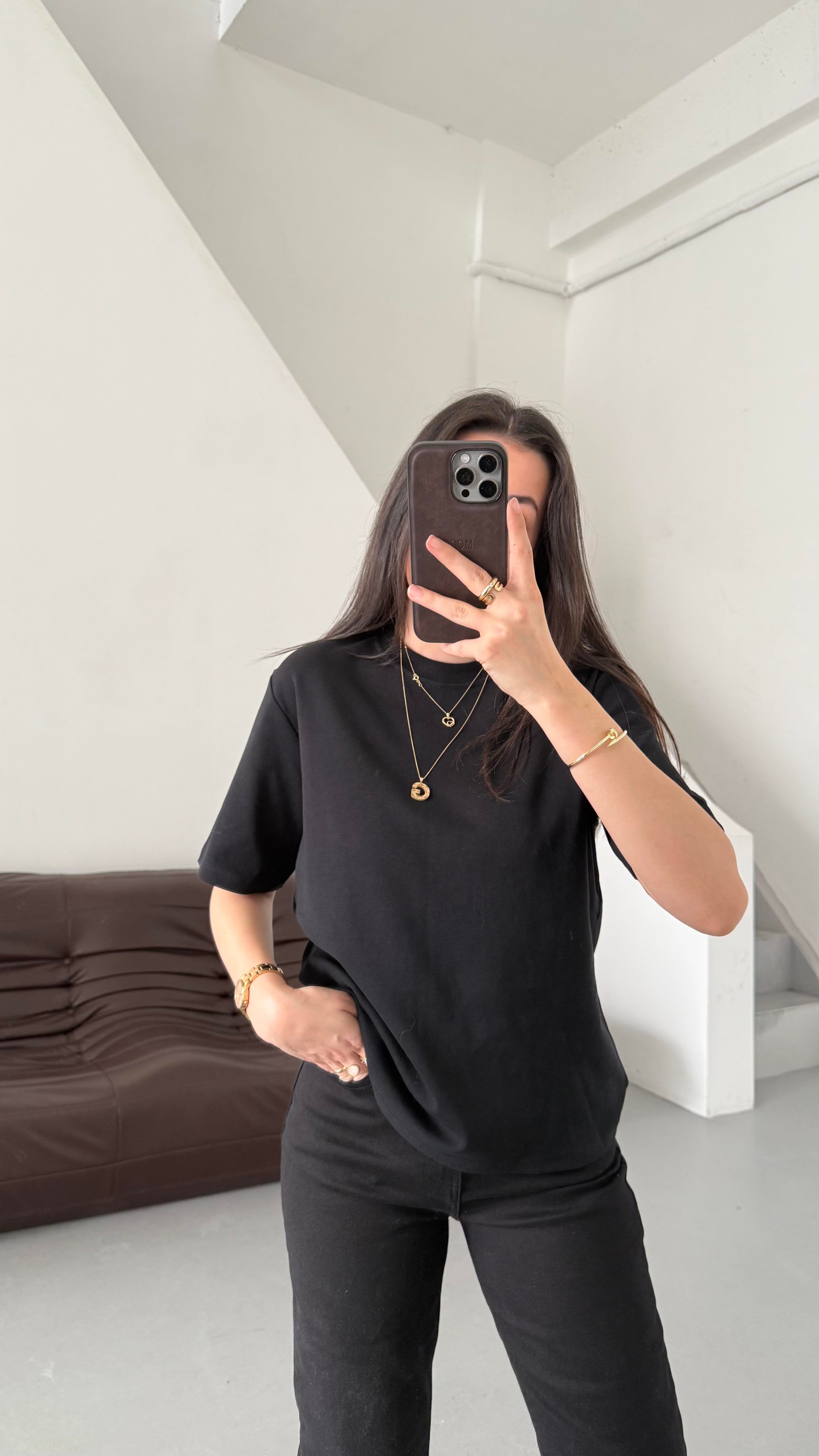 Mad Siyah Basıc Tişört