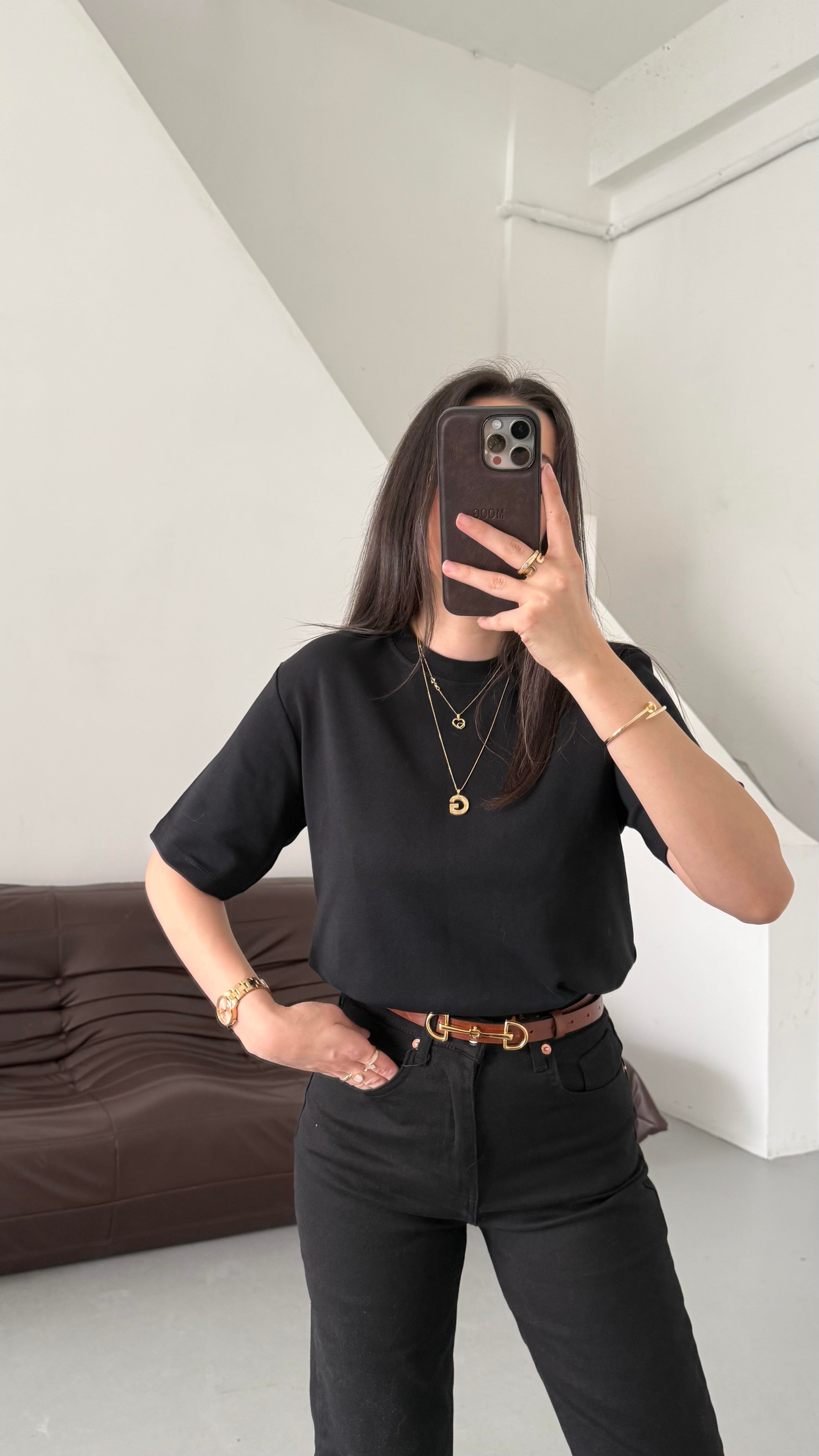 Mad Siyah Basıc Tişört