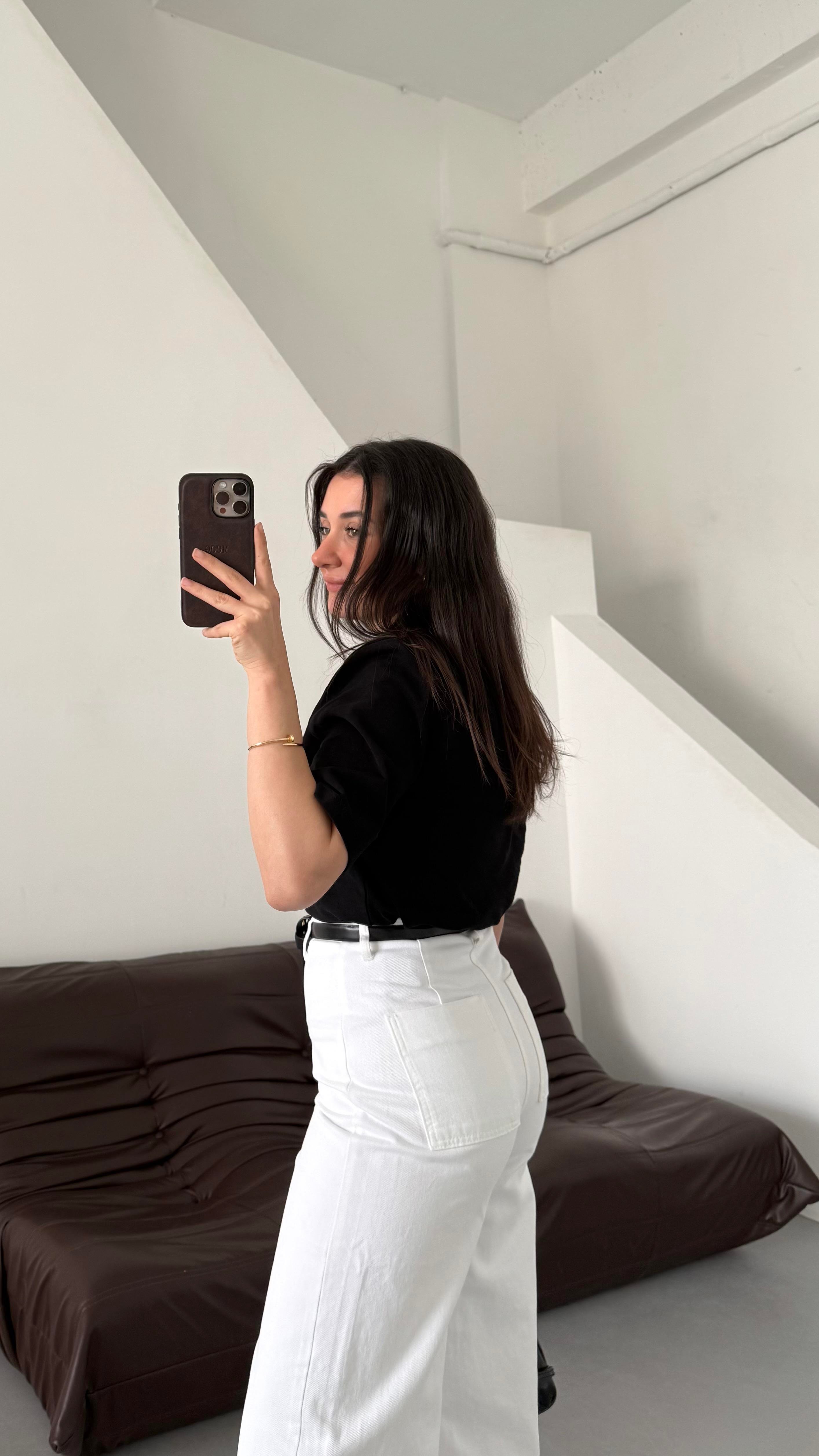 Mad Siyah Vatkalı Basıc Tişört