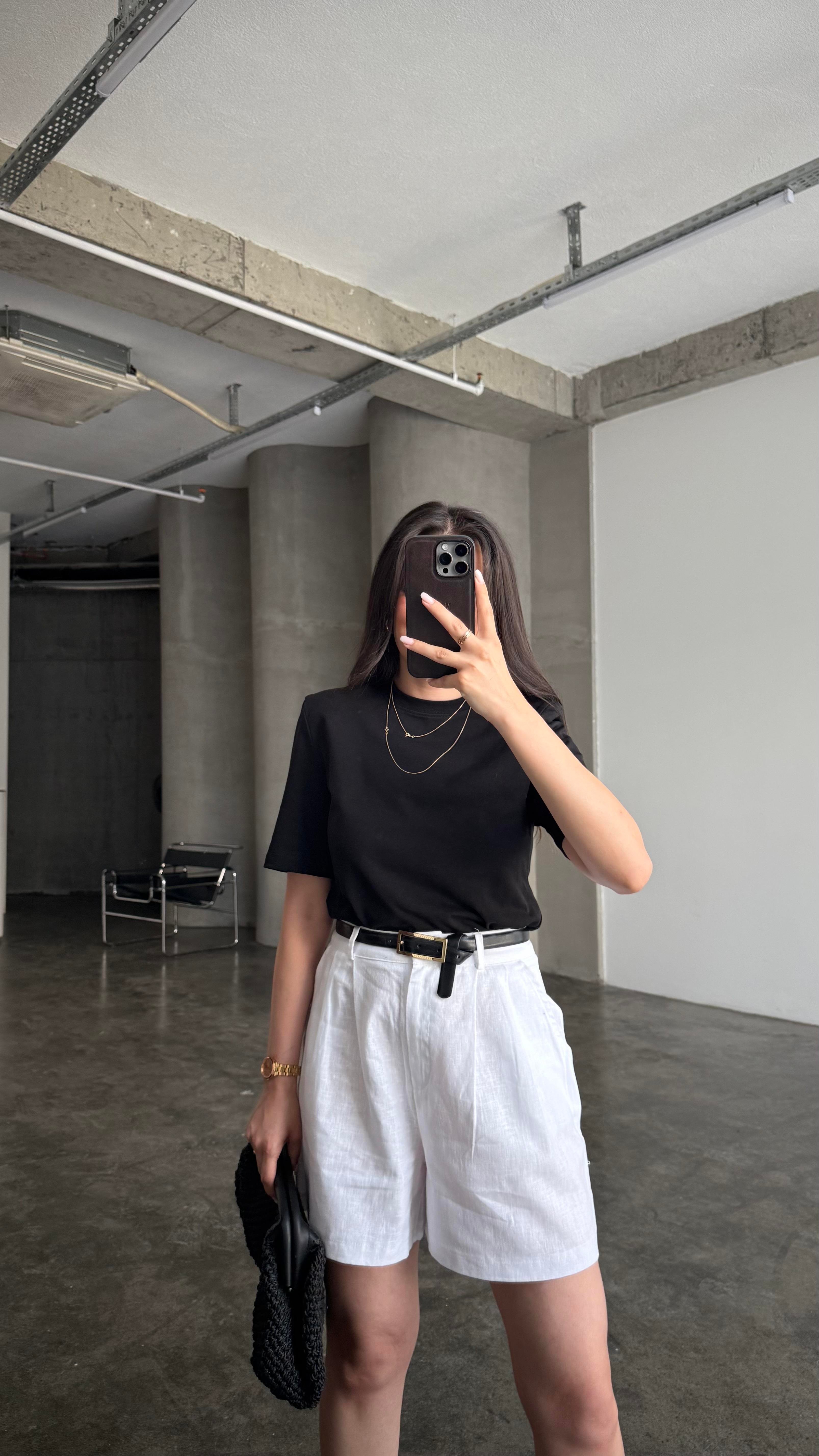 Mad Siyah Vatkalı Basıc Tişört